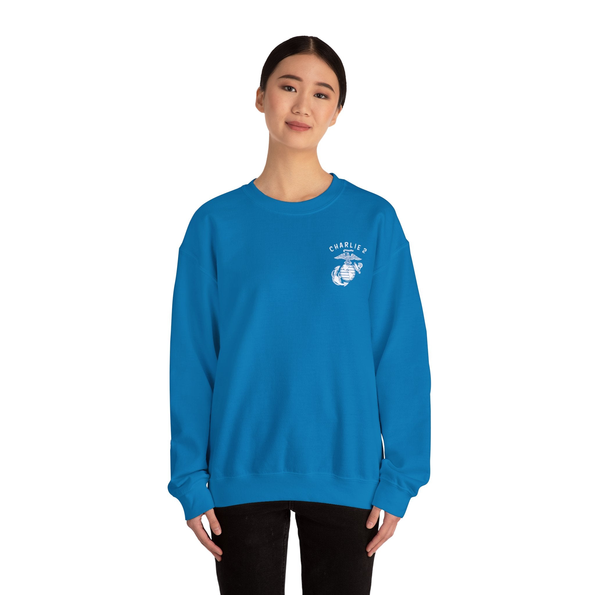 Charlie 2 Ronin (white Logo) - Gildan Unisex Heavy Blend™ Crewneck Sweatshirt