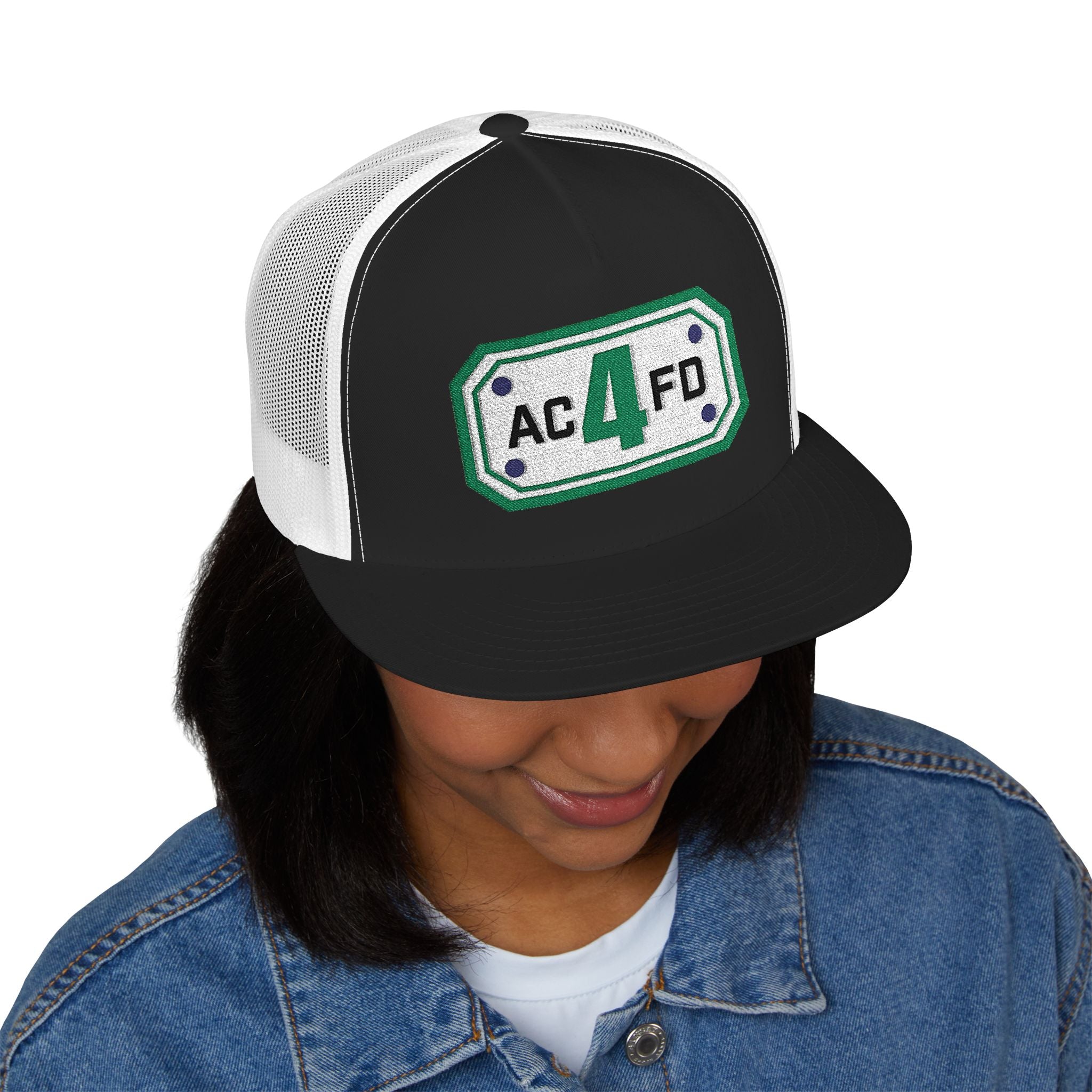 Arlington Tower 4 (requested different style hat) - 5 Panel Trucker Cap (Embroidery)