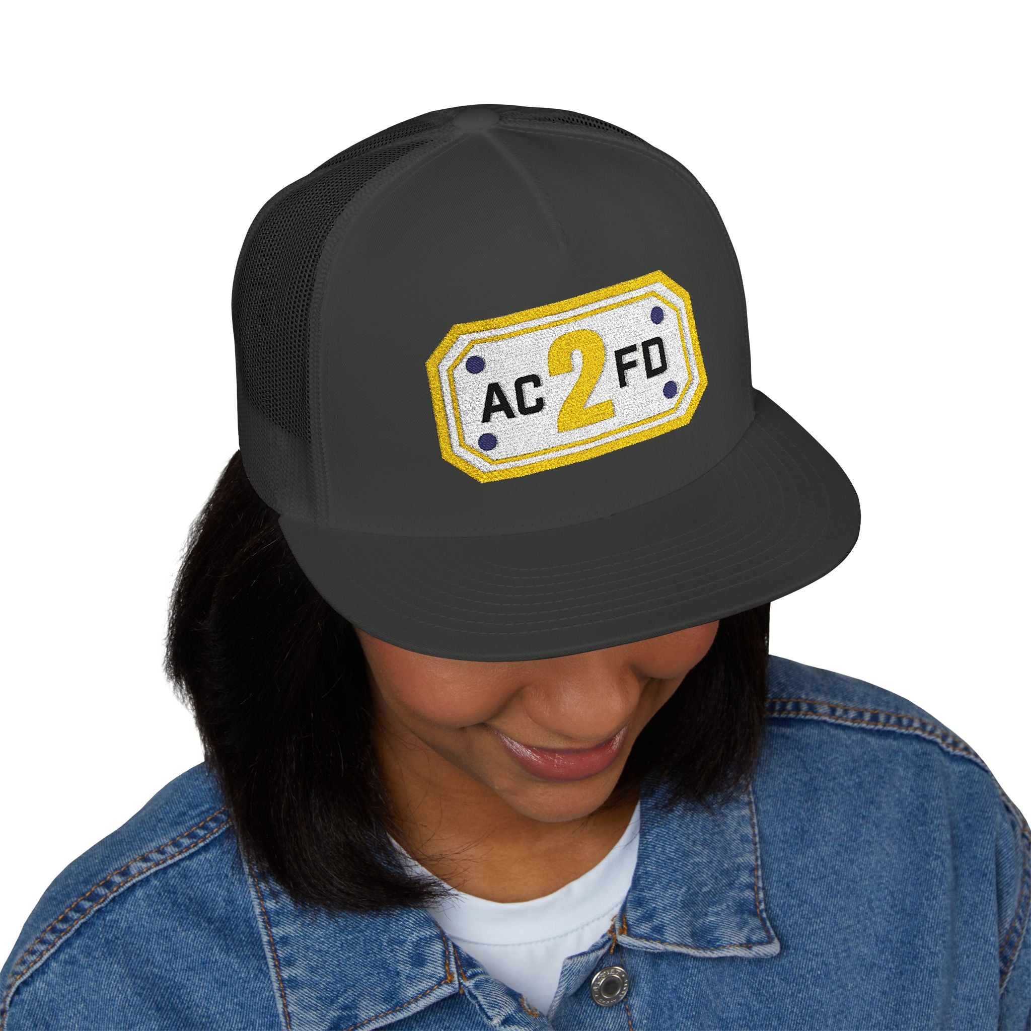 Arlington Rescue 2 (requested different style hat) - 5 Panel Trucker Cap (Embroidery)