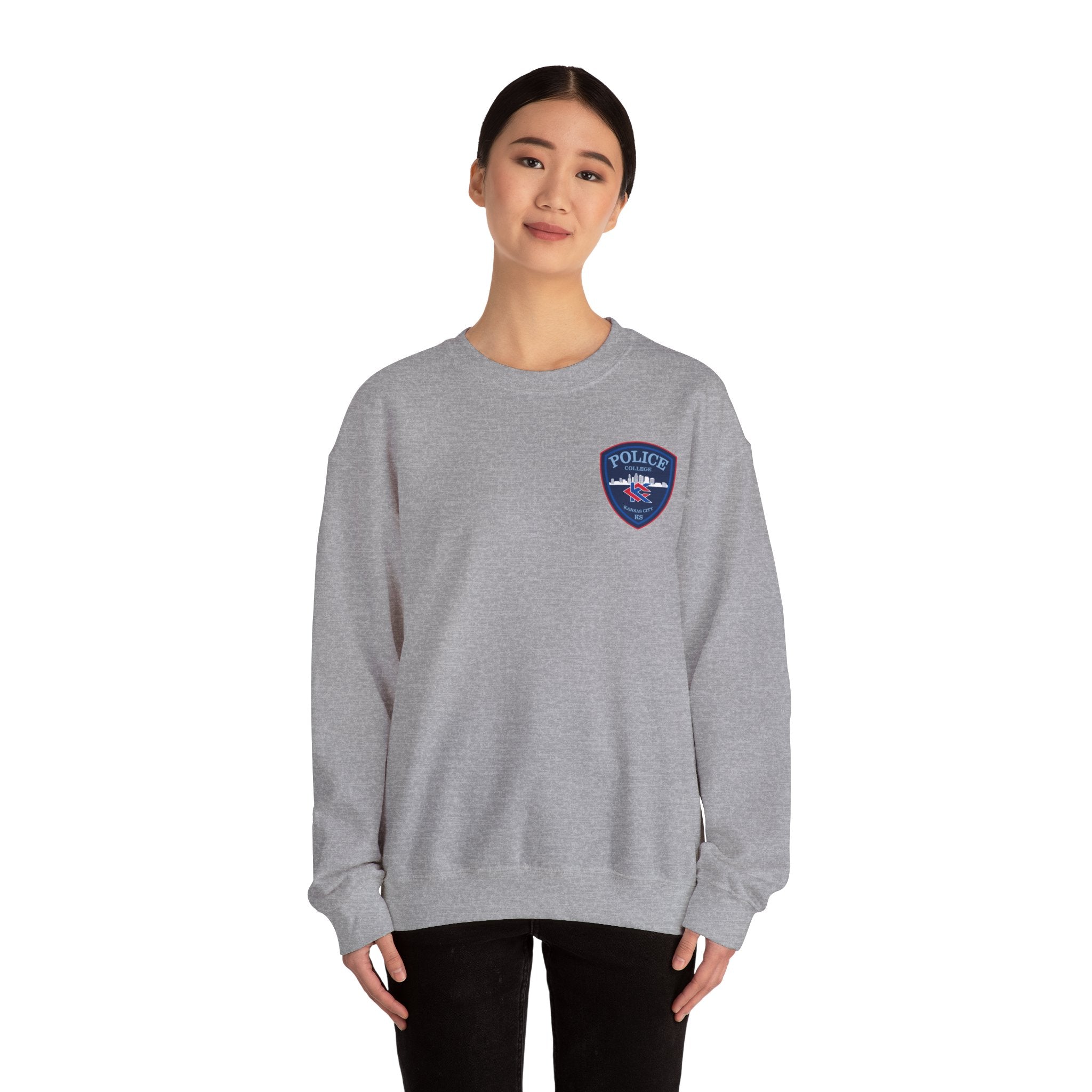 Kansas City College Police Blue Patch - Unisex Heavy Blend™ Crewneck Sweatshirt