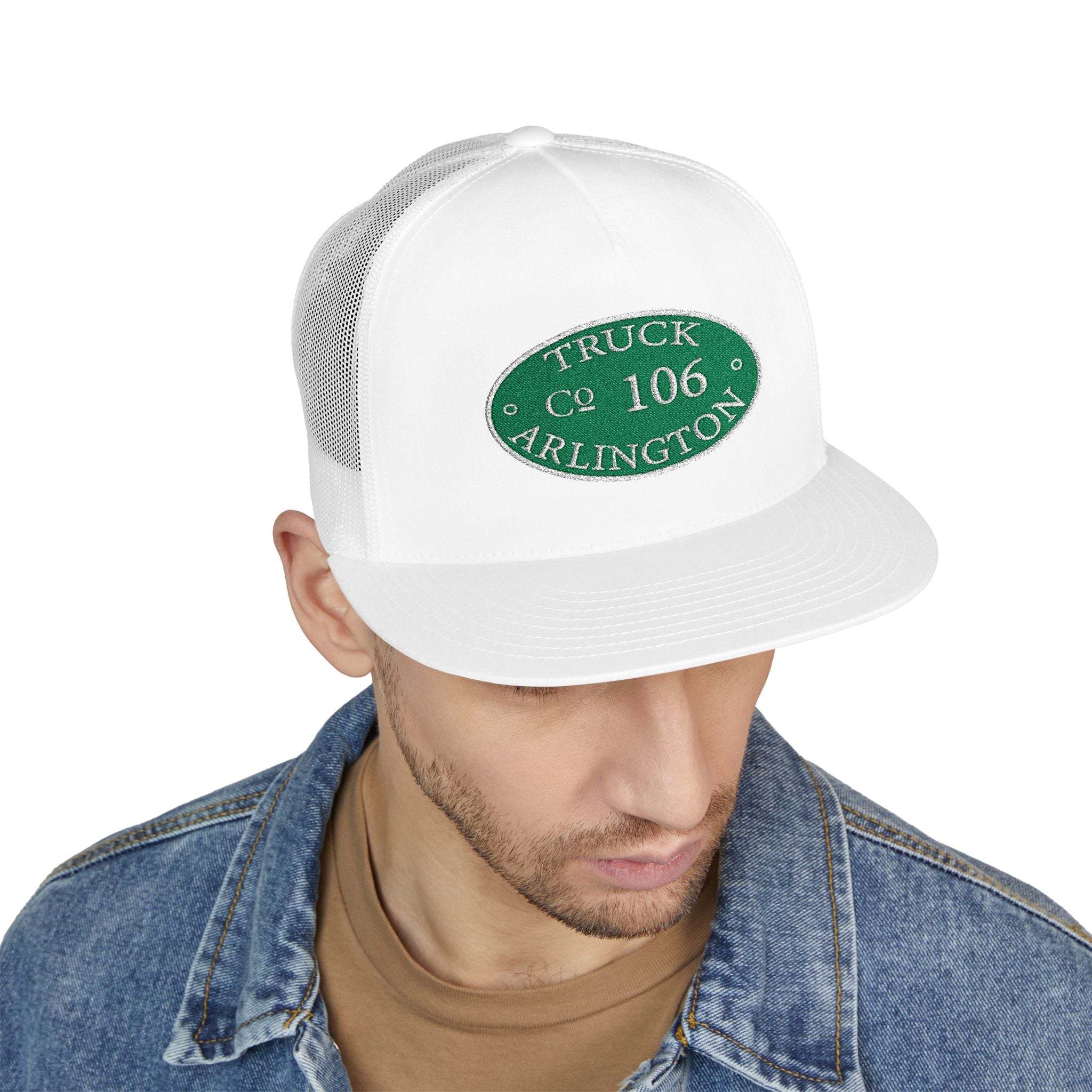 Arlington Truck 6 cirlce patch - 5 Panel Trucker Cap (Embroidery)