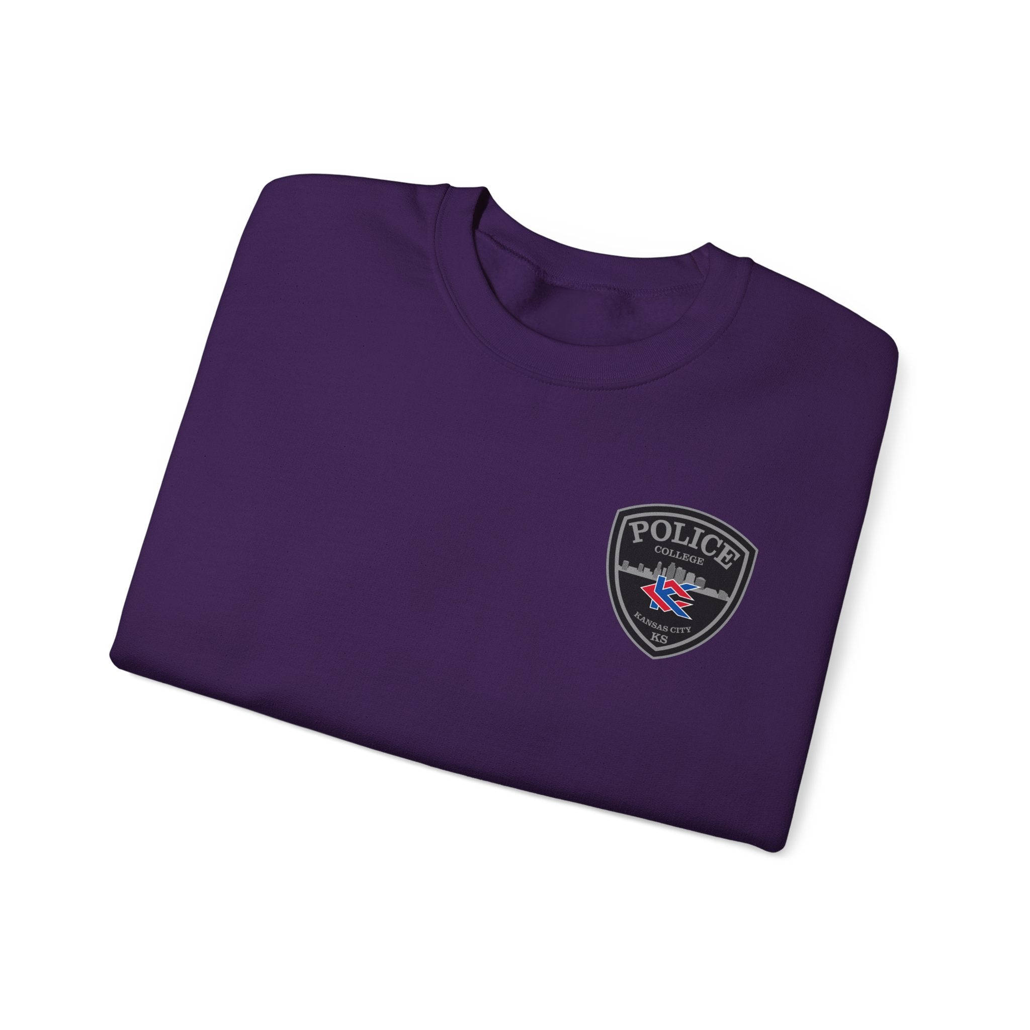 Kansas City College Police Patch Grey - Unisex Heavy Blend™ Crewneck Sweatshirt