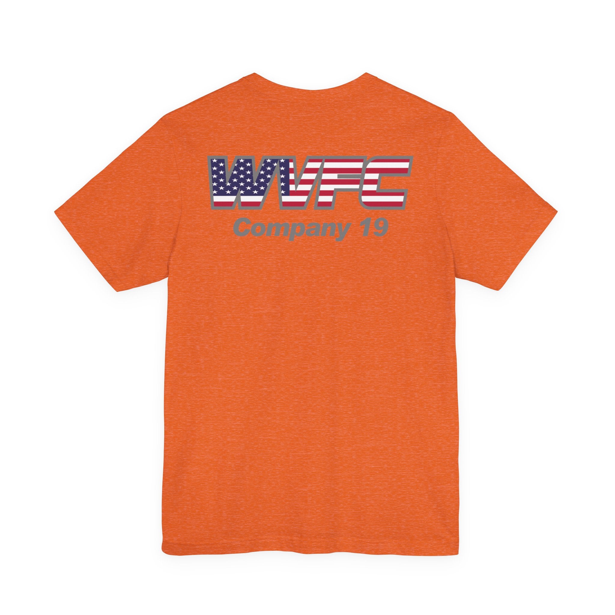WVFC Goat Logo 2 Version 3 US Flag Gray- Unisex Jersey Short Sleeve Tee