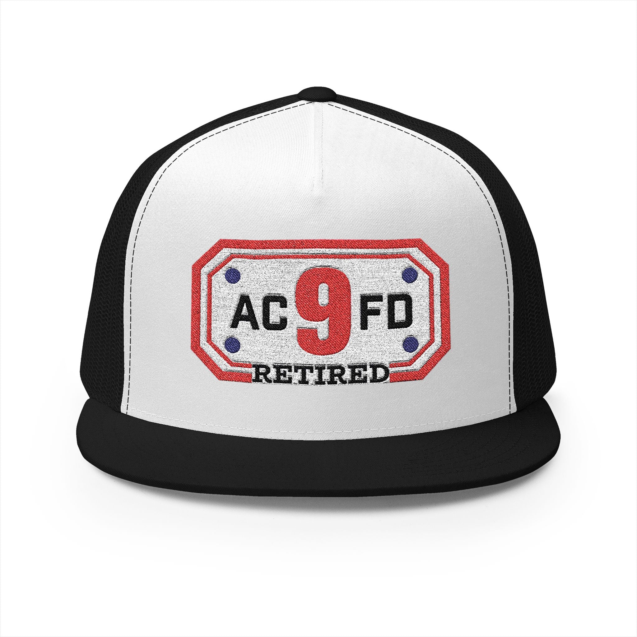 Retired Arlington Engine 9 - 5 Panel Trucker Cap (Embroidery)