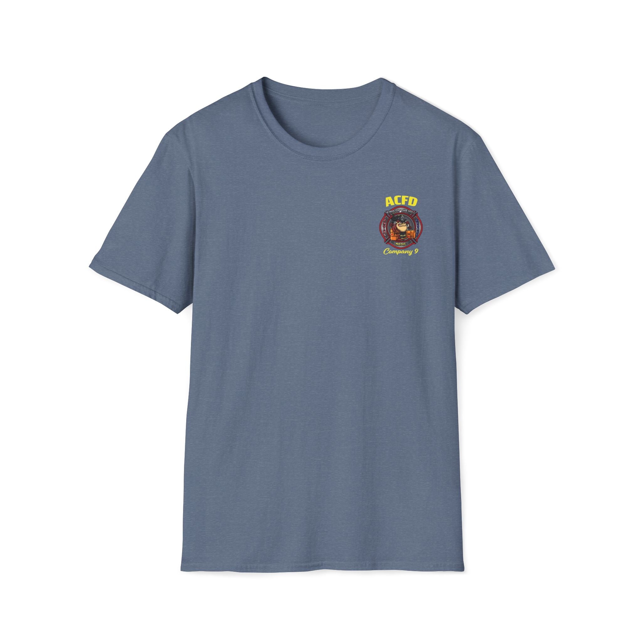 Station 9 Taz Front / Officer Engine 9 back - Gildan Soft Cotton Softstyle T-Shirt
