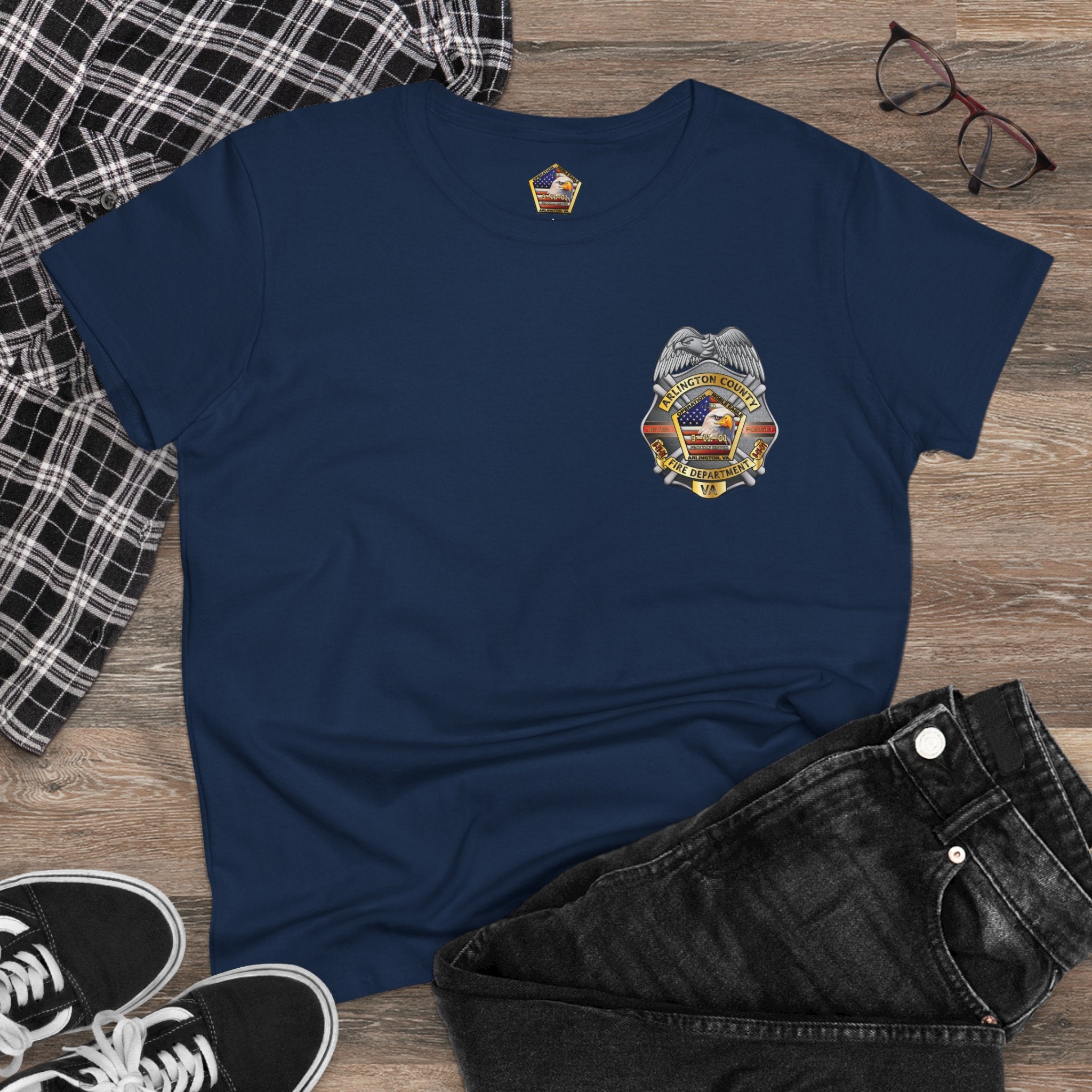 Arlington Badge / Operation Noble Eagle - Gildan Women's Midweight Cotton Tee