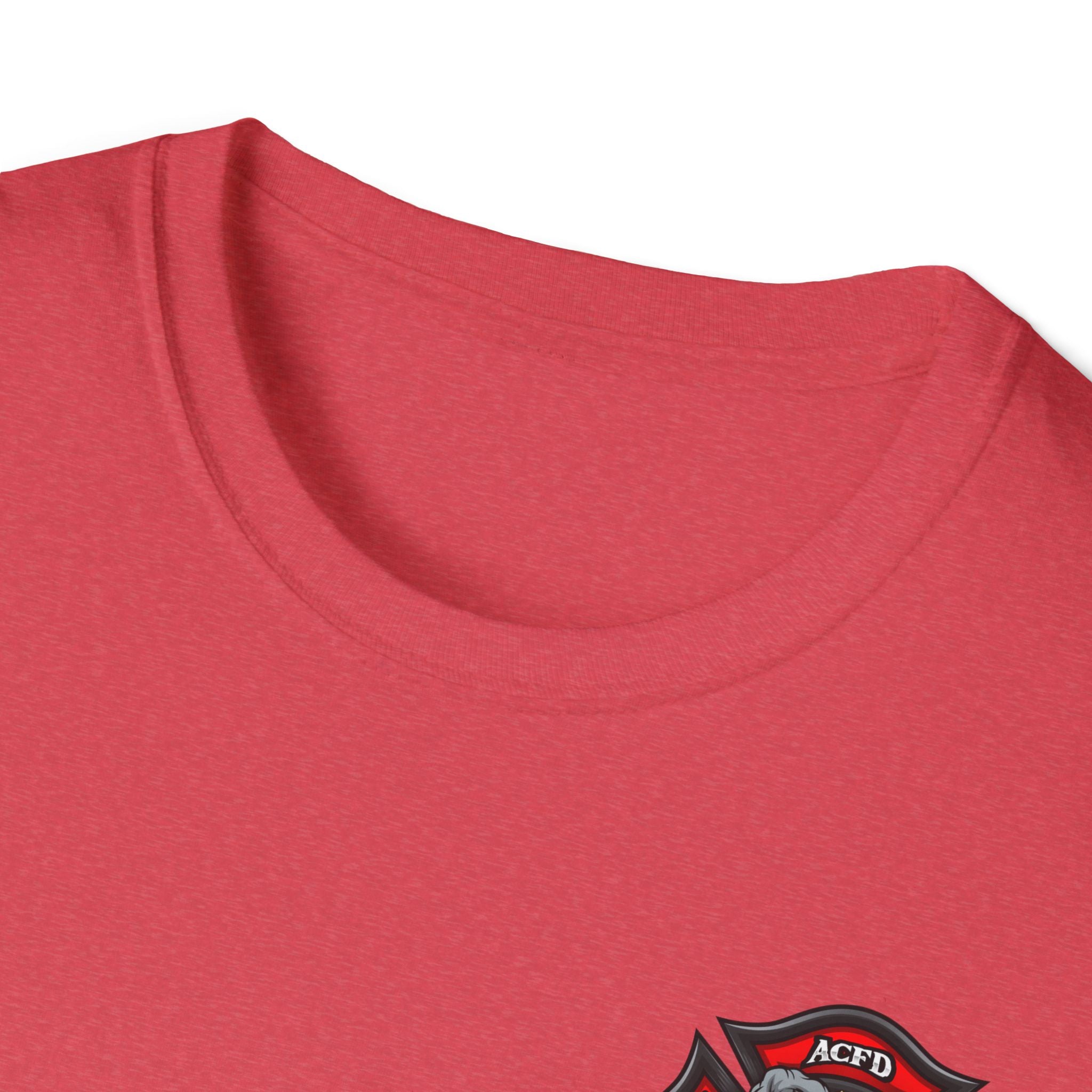 Station 3 Rhino Logo Firefighter Back - Gildan Soft Cotton Softstyle T-Shirt