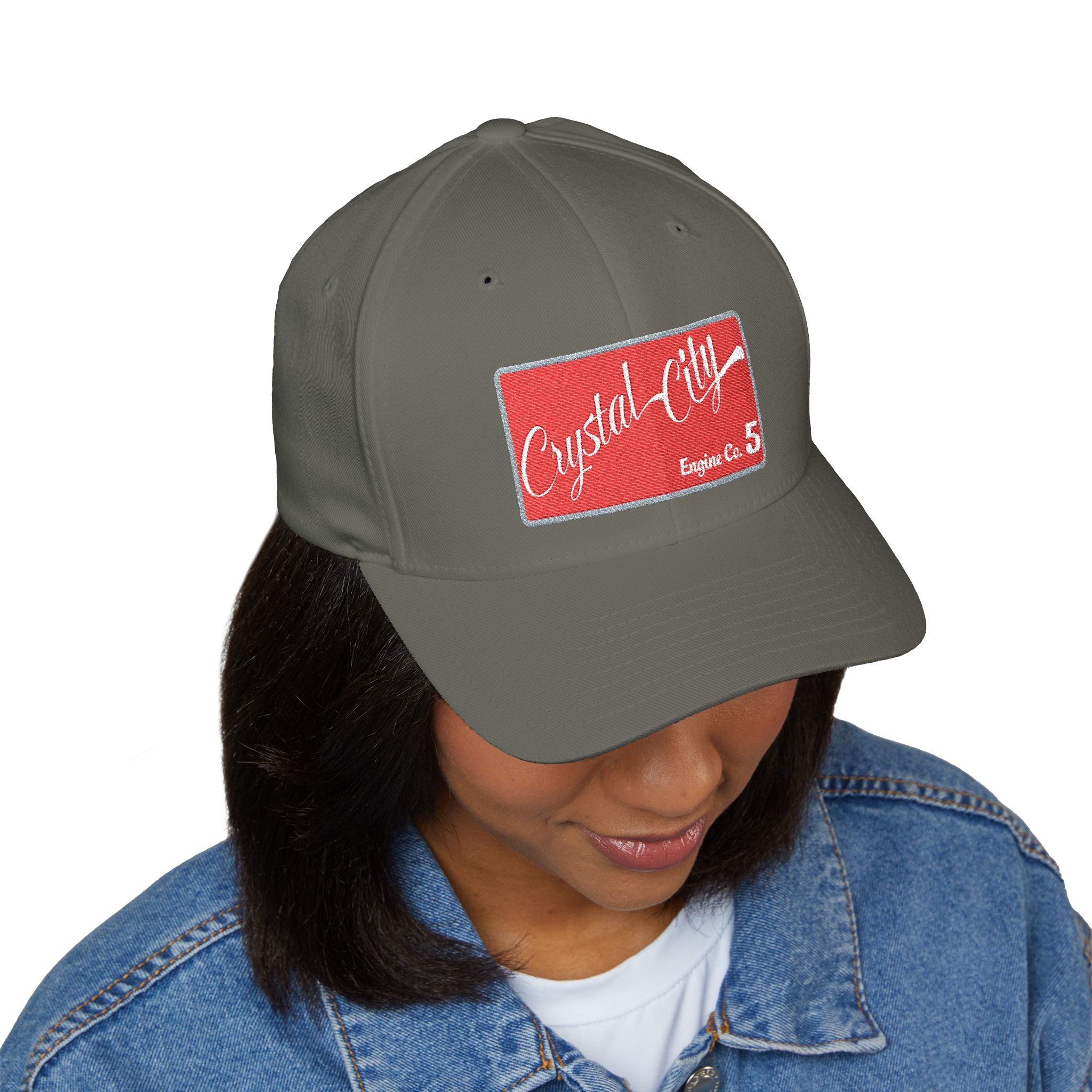 Arlington Crystal City Engine 5 - FLEXFIT Closed-Back Structured Cap (Embroidery)