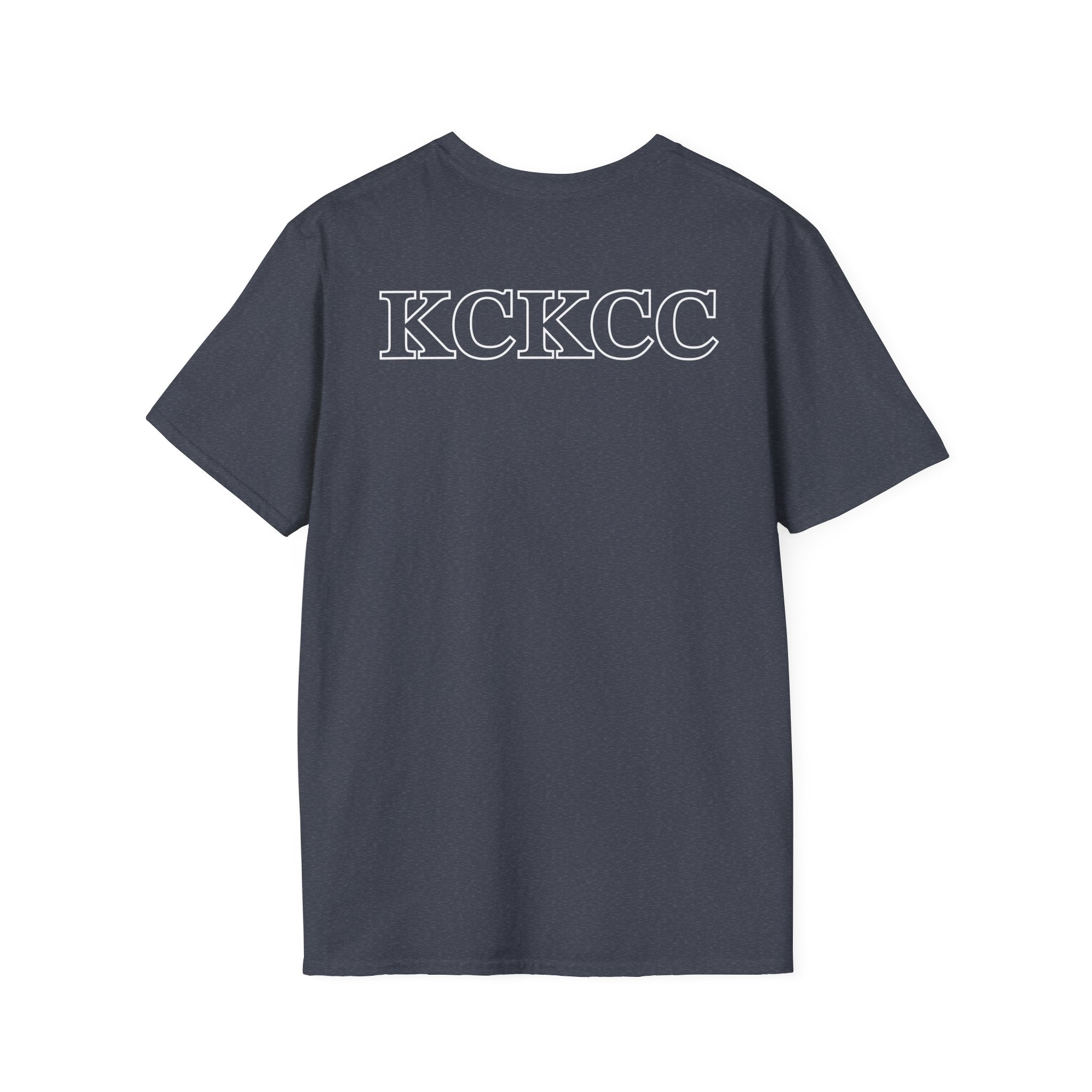 KCKCC Chief Badge White outline - Gildan 64000 Unisex Softstyle T-Shirt