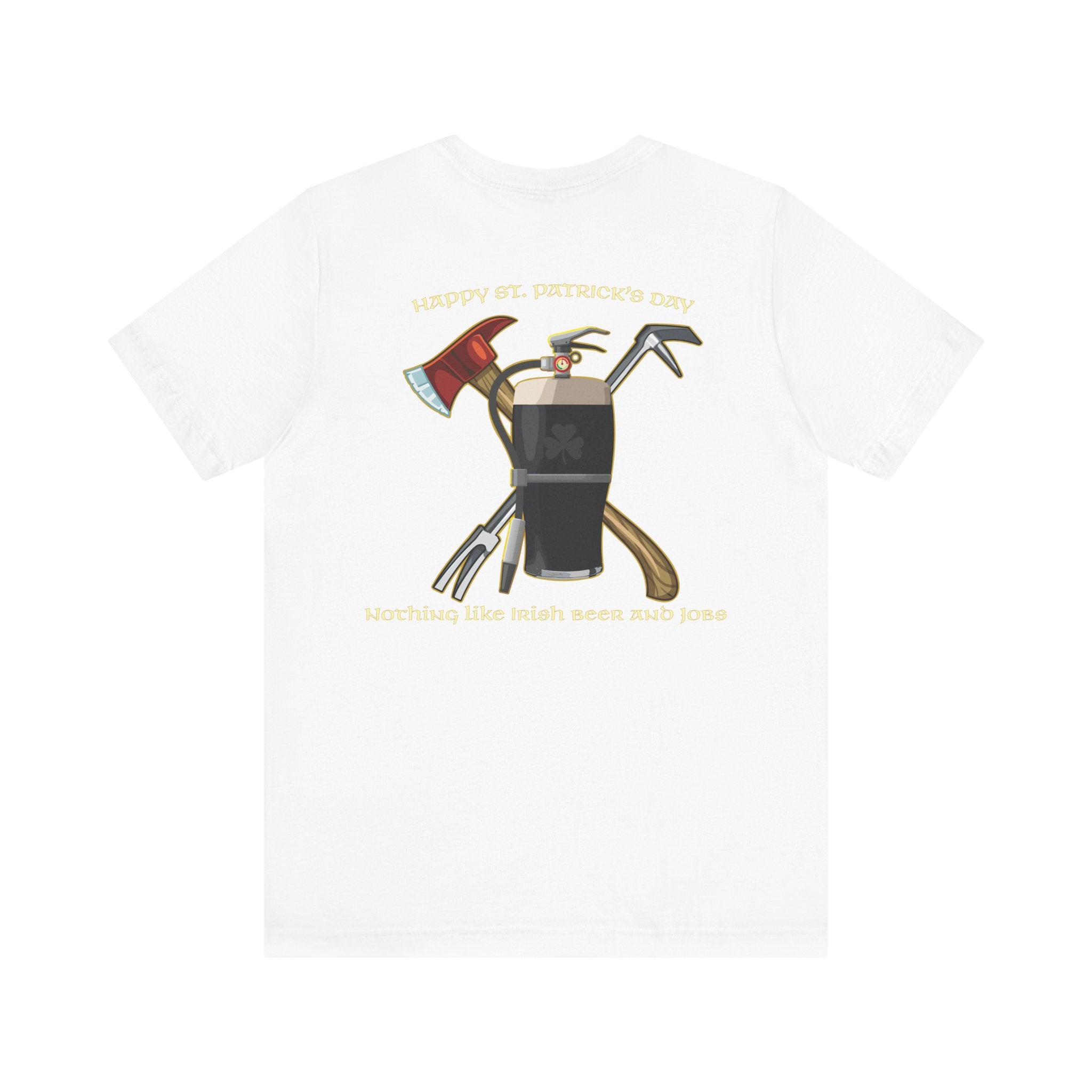 St. Patrick's Beer Fire - Bella-Canva Jersey Cotton Unisex Tee