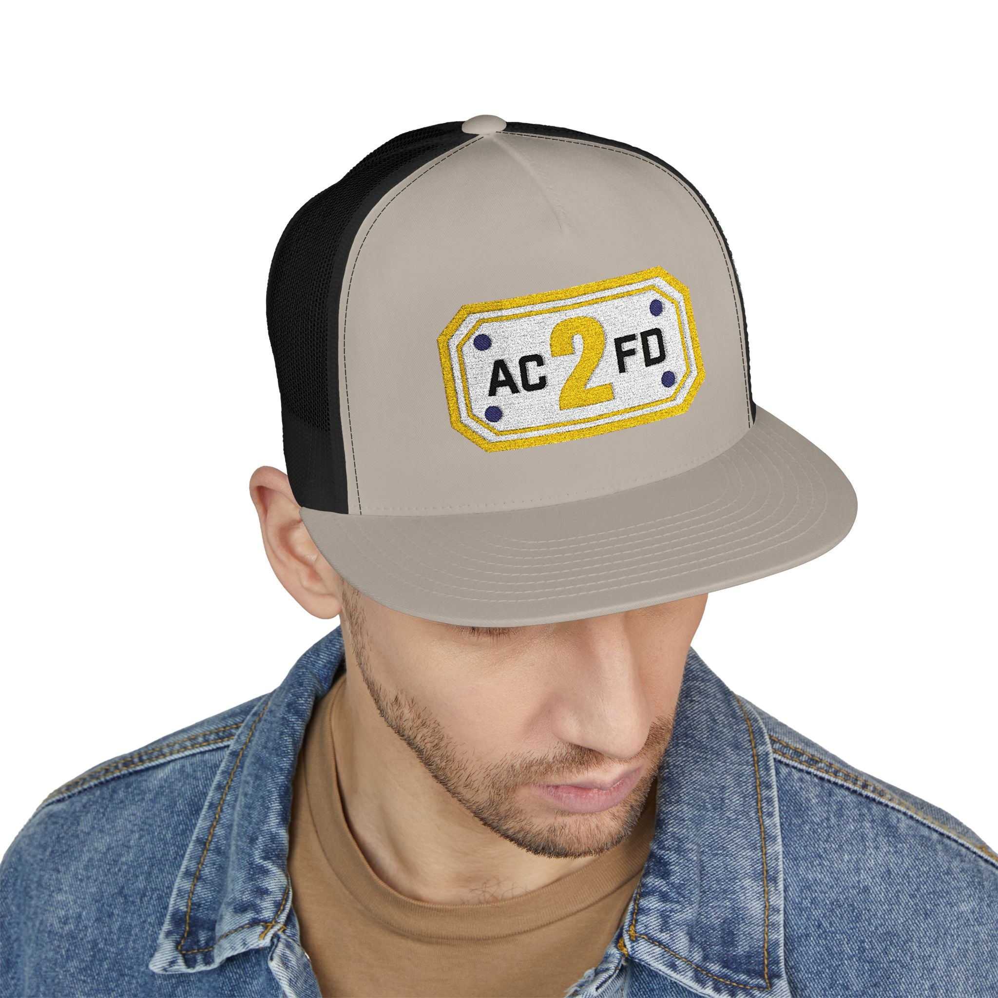 Arlington Rescue 2 (requested different style hat) - 5 Panel Trucker Cap (Embroidery)