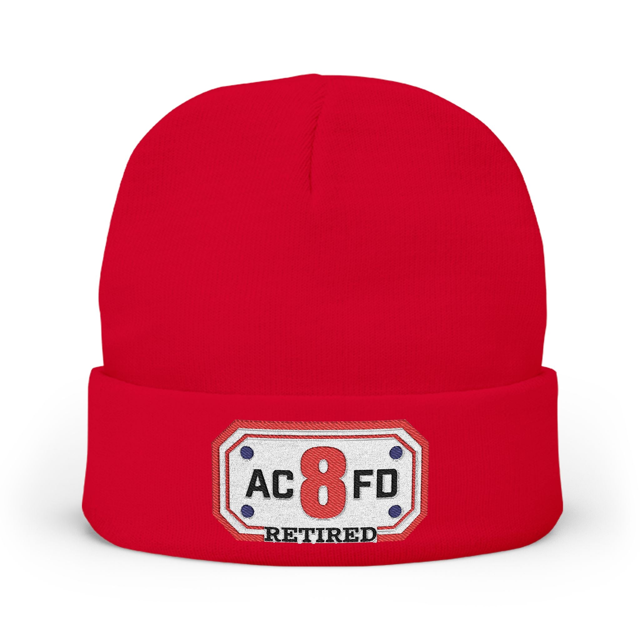 Retired Arlington Engine 8- Knit Beanie (Embroidery)