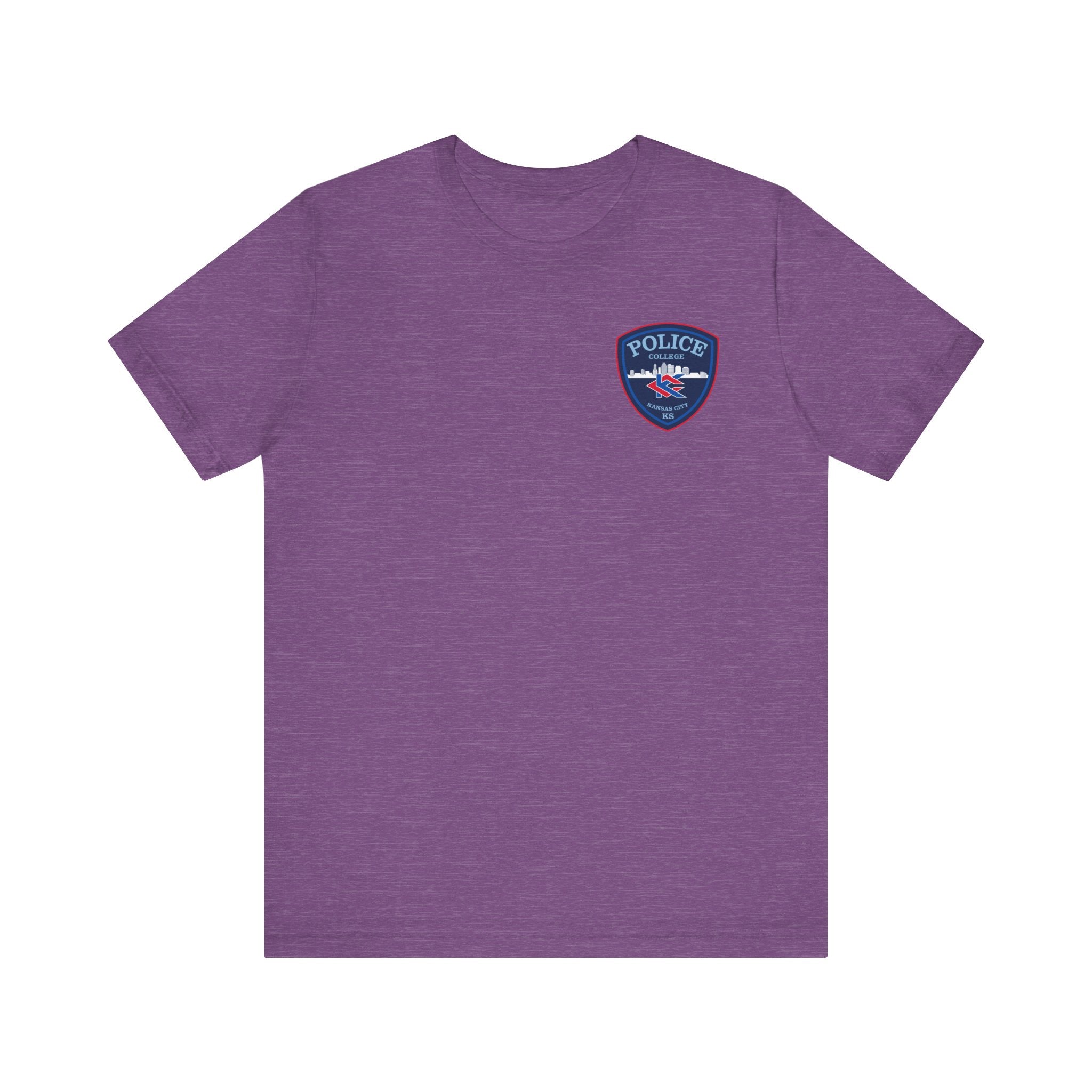 KCKCC Police Patch Color NoBack- Unisex Jersey Short Sleeve Tee