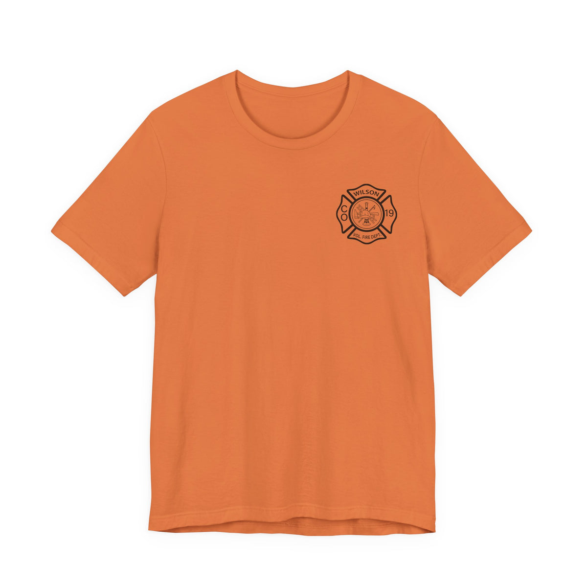 WVFC FD logo black Red back  - Unisex Jersey Short Sleeve Tee