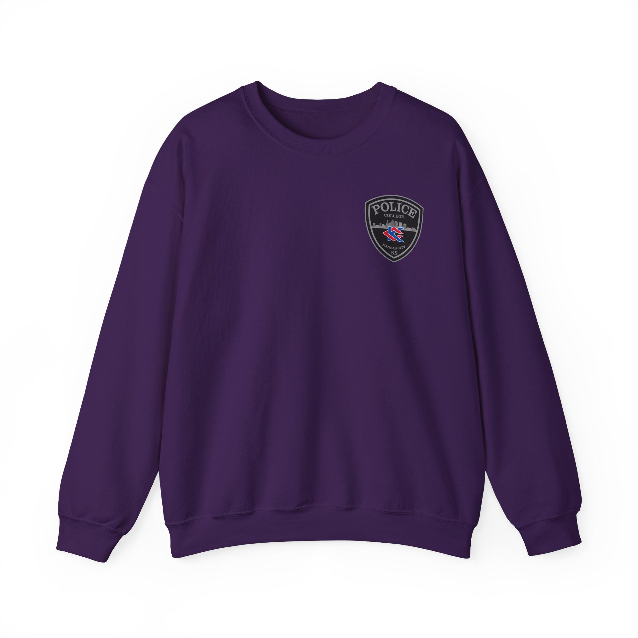 Kansas City College Police Patch Grey - Unisex Heavy Blend™ Crewneck Sweatshirt