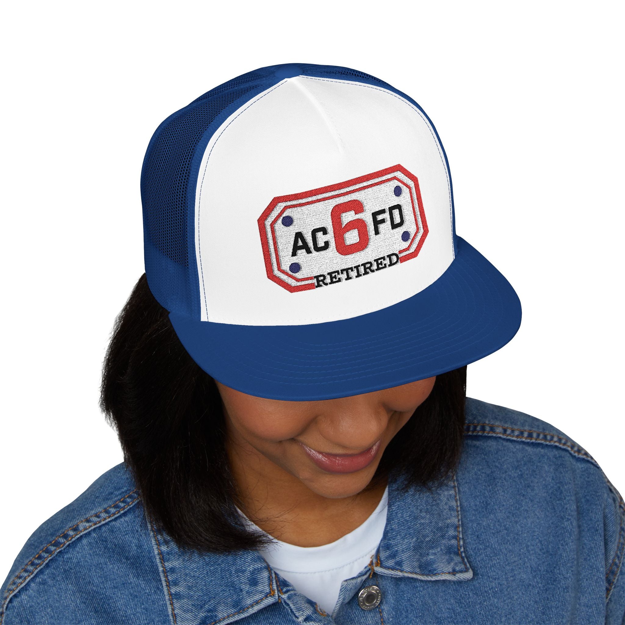 Retired Arlington Engine 6 - 5 Panel Trucker Cap (Embroidery)