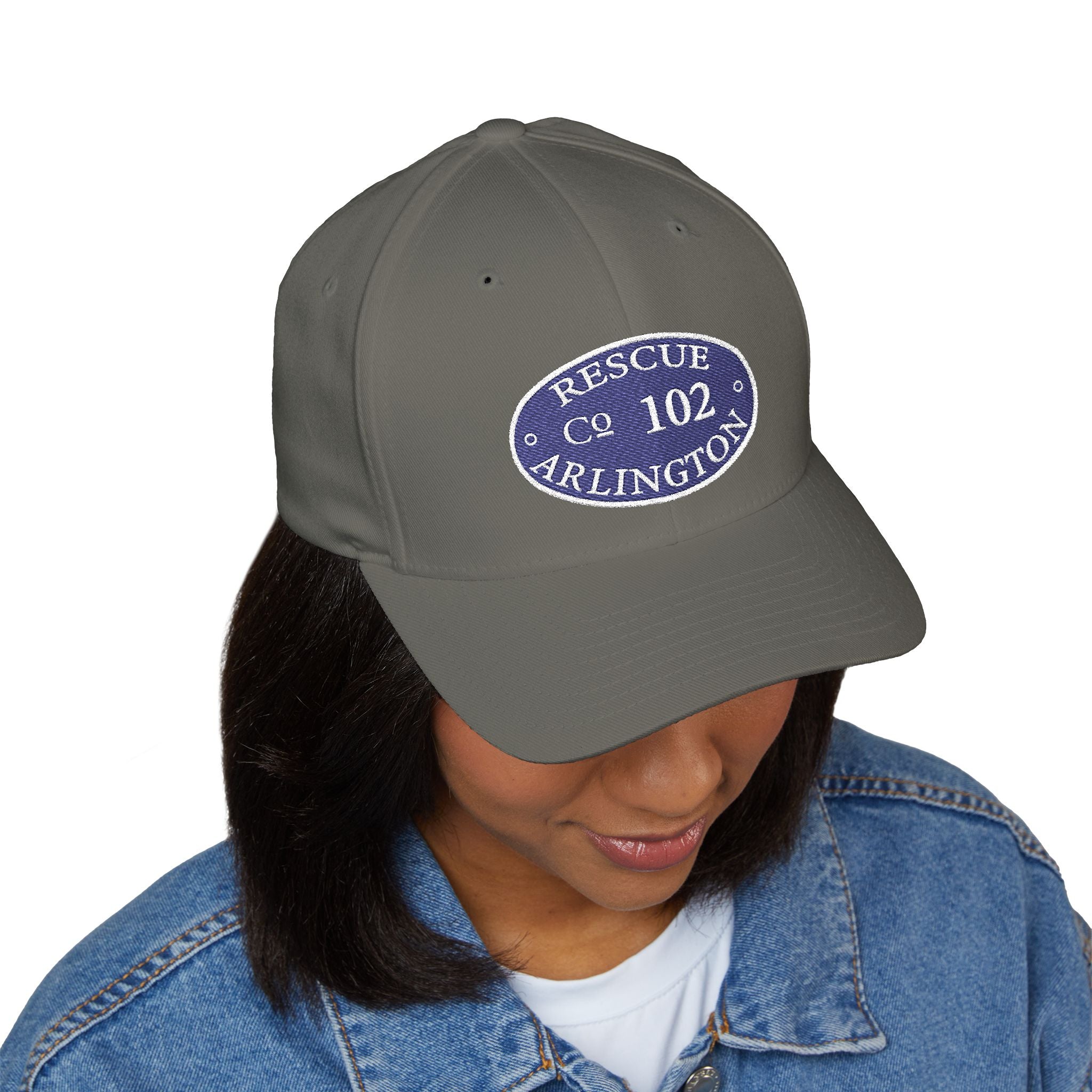 Arlington Rescue 2 Circle Patch - FLEXFIT Closed-Back Structured Cap (Embroidery)
