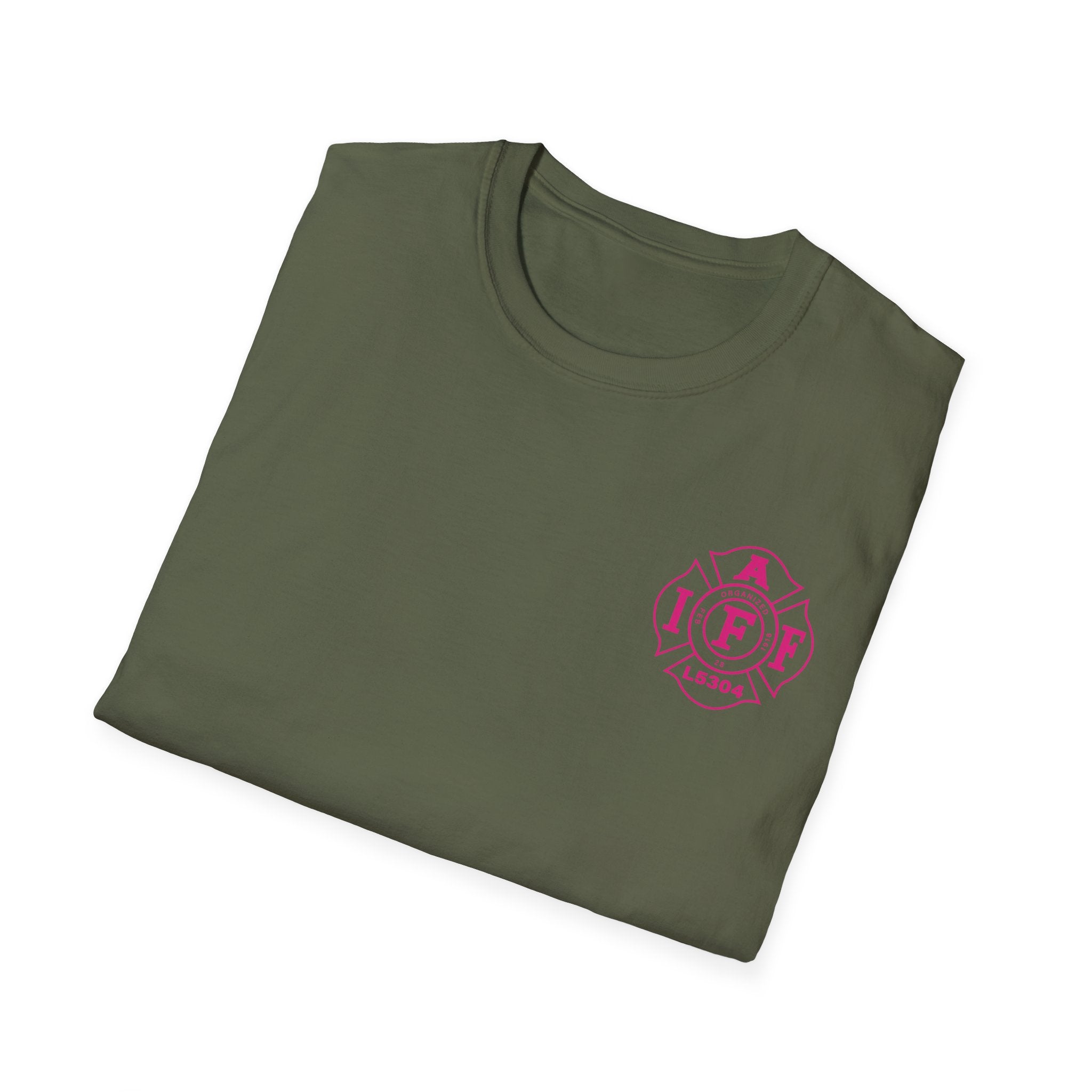 Clarke County Fire Breast Cancer (Portion of Proceeds go to Local 5304) - Gildan Soft Cotton Softstyle T-Shirt