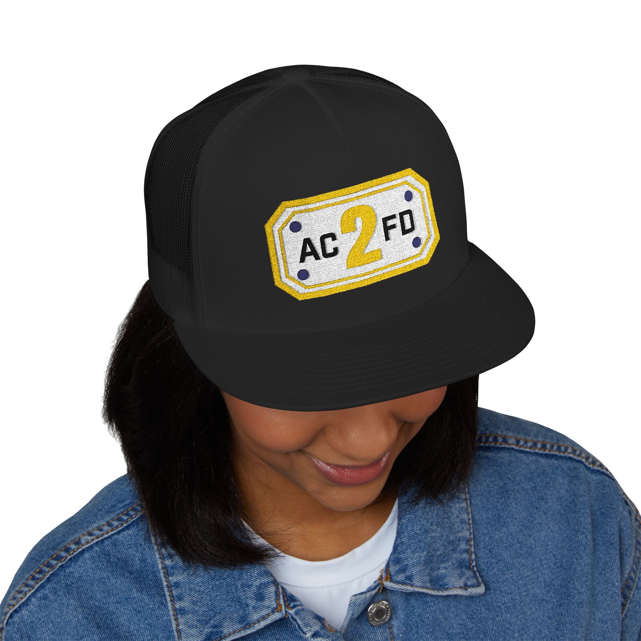 Arlington Rescue 2 (requested different style hat) - 5 Panel Trucker Cap (Embroidery)