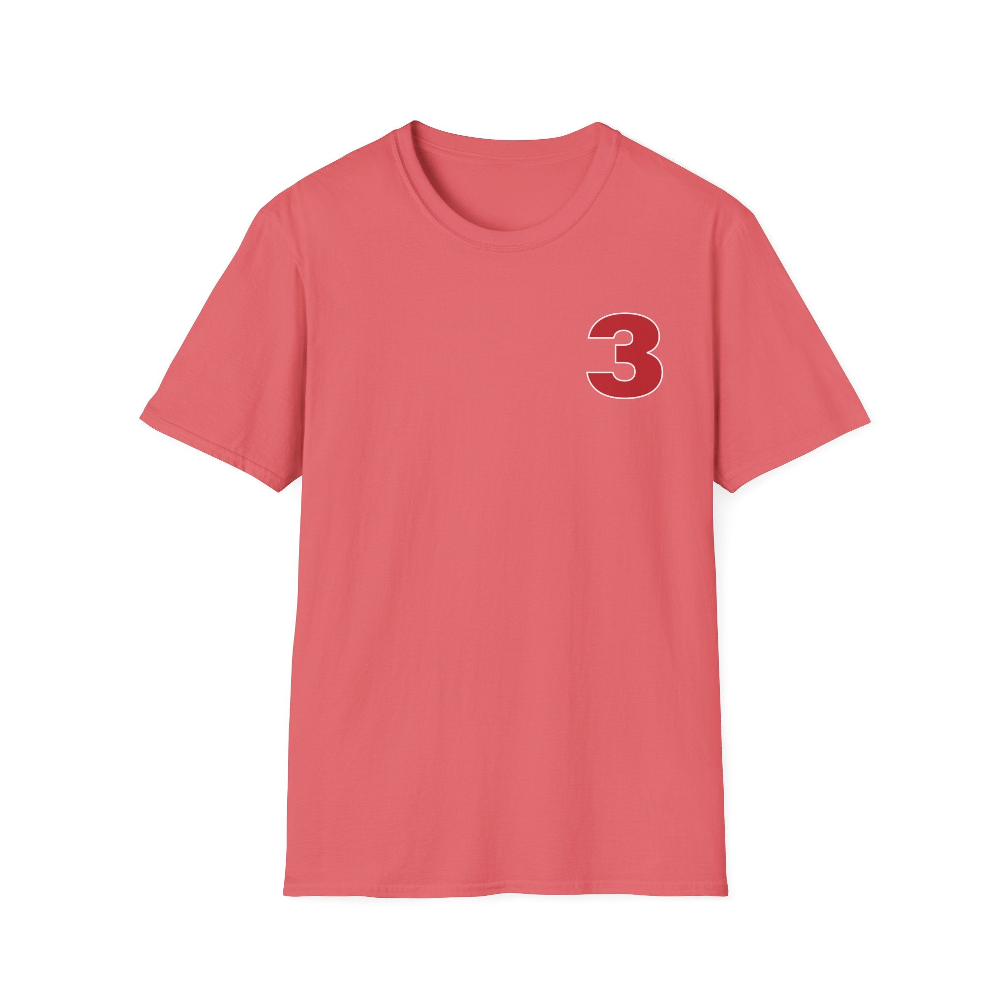 Station 3 front / Rhino back Logo - Gildan Soft Cotton Softstyle T-Shirt