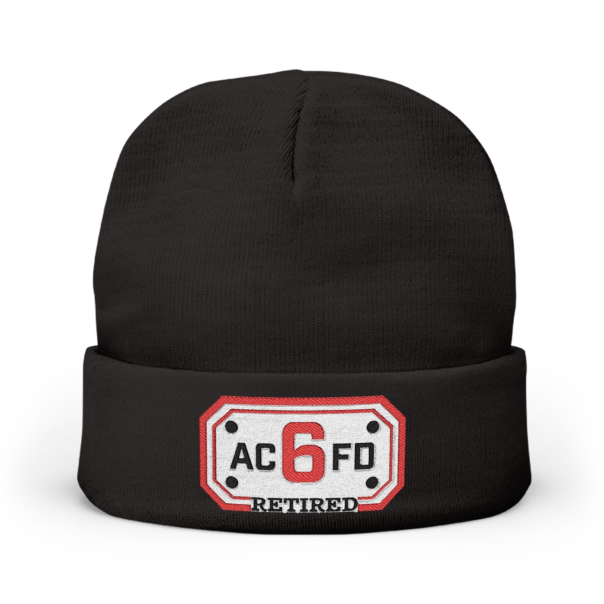 Retired Arlington Engine 6- Knit Beanie (Embroidery)