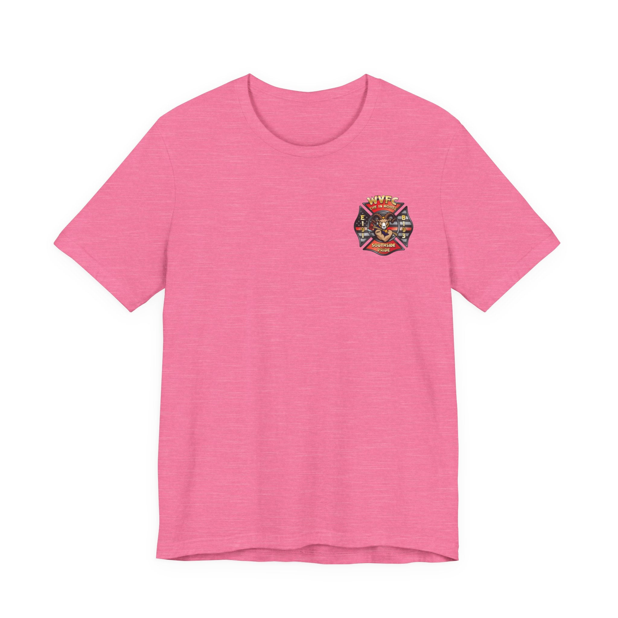 WVFC Goat Version 3 Red Line Flag Gray - Unisex Jersey Short Sleeve Tee