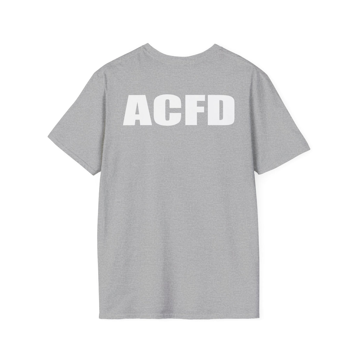Station 3 Rhino Logo Firefighter Back - Gildan Soft Cotton Softstyle T-Shirt