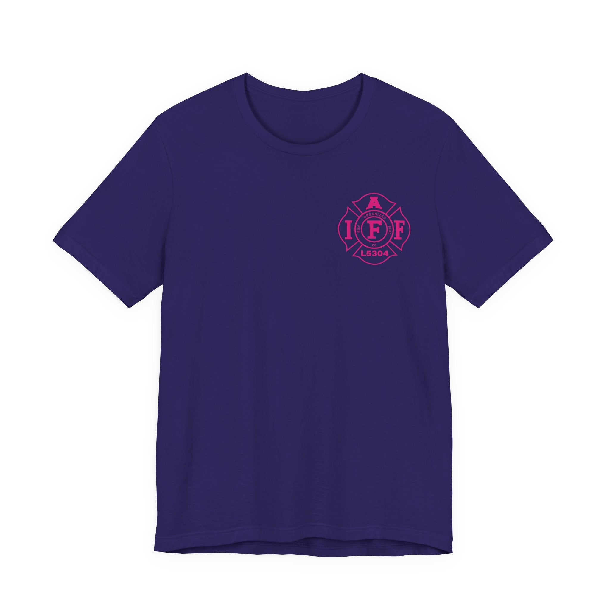 Clarke County Fire Breast Cancer Dark Shirt (Portion of Proceeds go to Local 5304) - Bella+Canvas Soft Jersey Cotton Unisex Tee