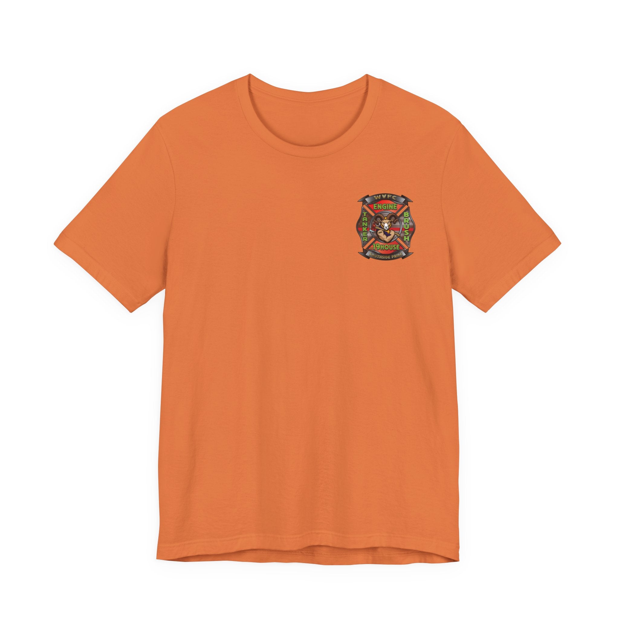 WVFC Goat Logo 2 Version 2 US Flag Gray - Unisex Jersey Short Sleeve Tee