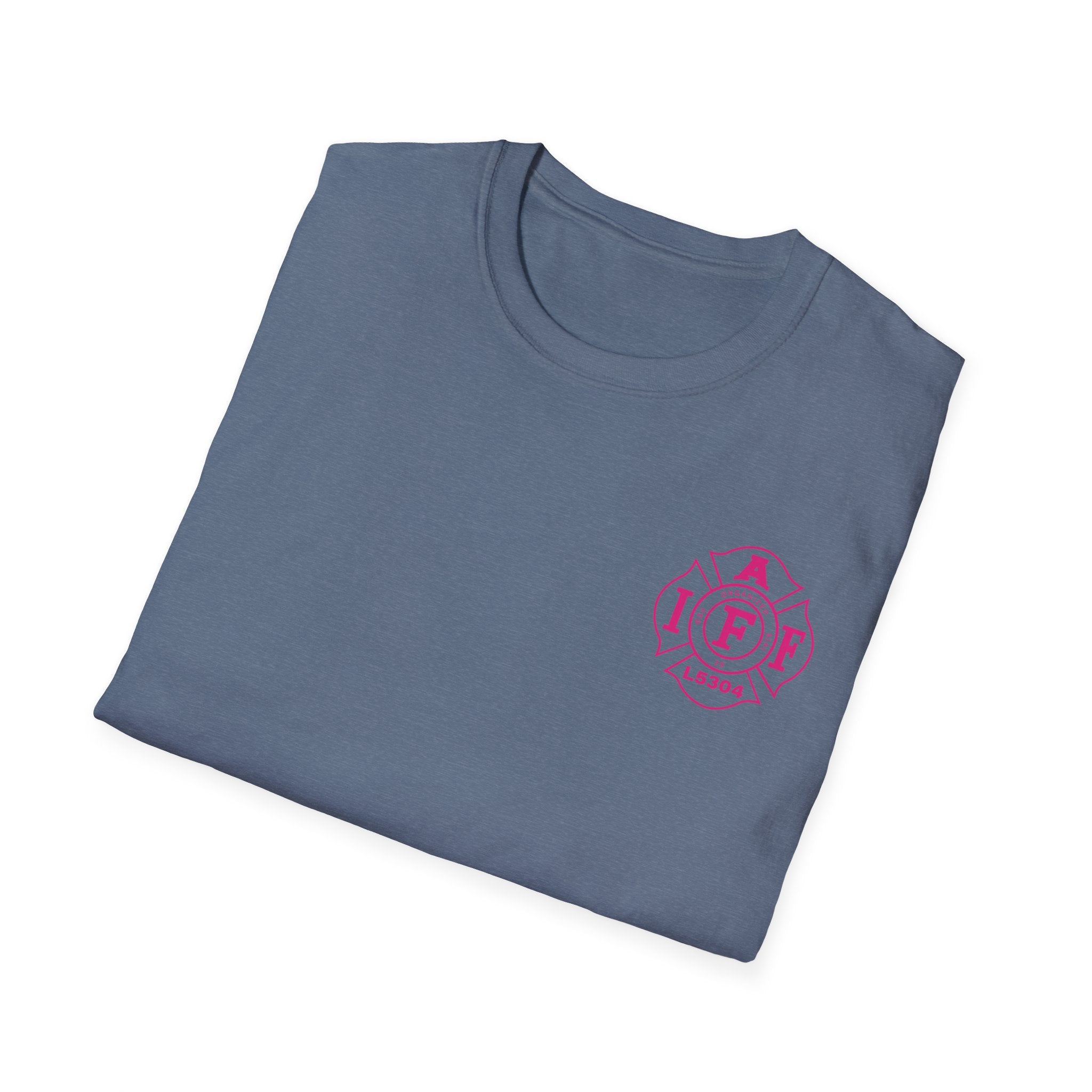 Clarke County Fire Breast Cancer (Portion of Proceeds go to Local 5304) - Gildan Soft Cotton Softstyle T-Shirt