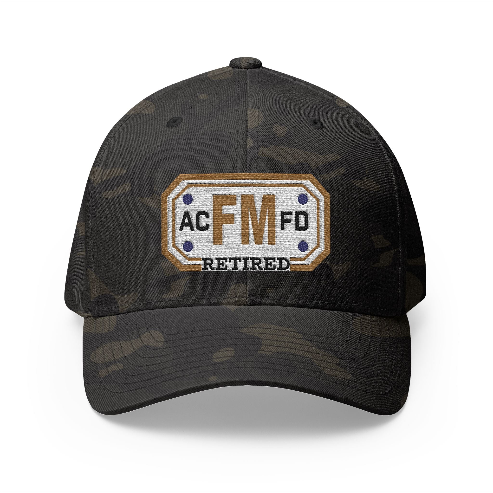 Retired Arlington Fire Marshal Gold - FLEXFIT Closed-Back Structured Cap (Embroidery)