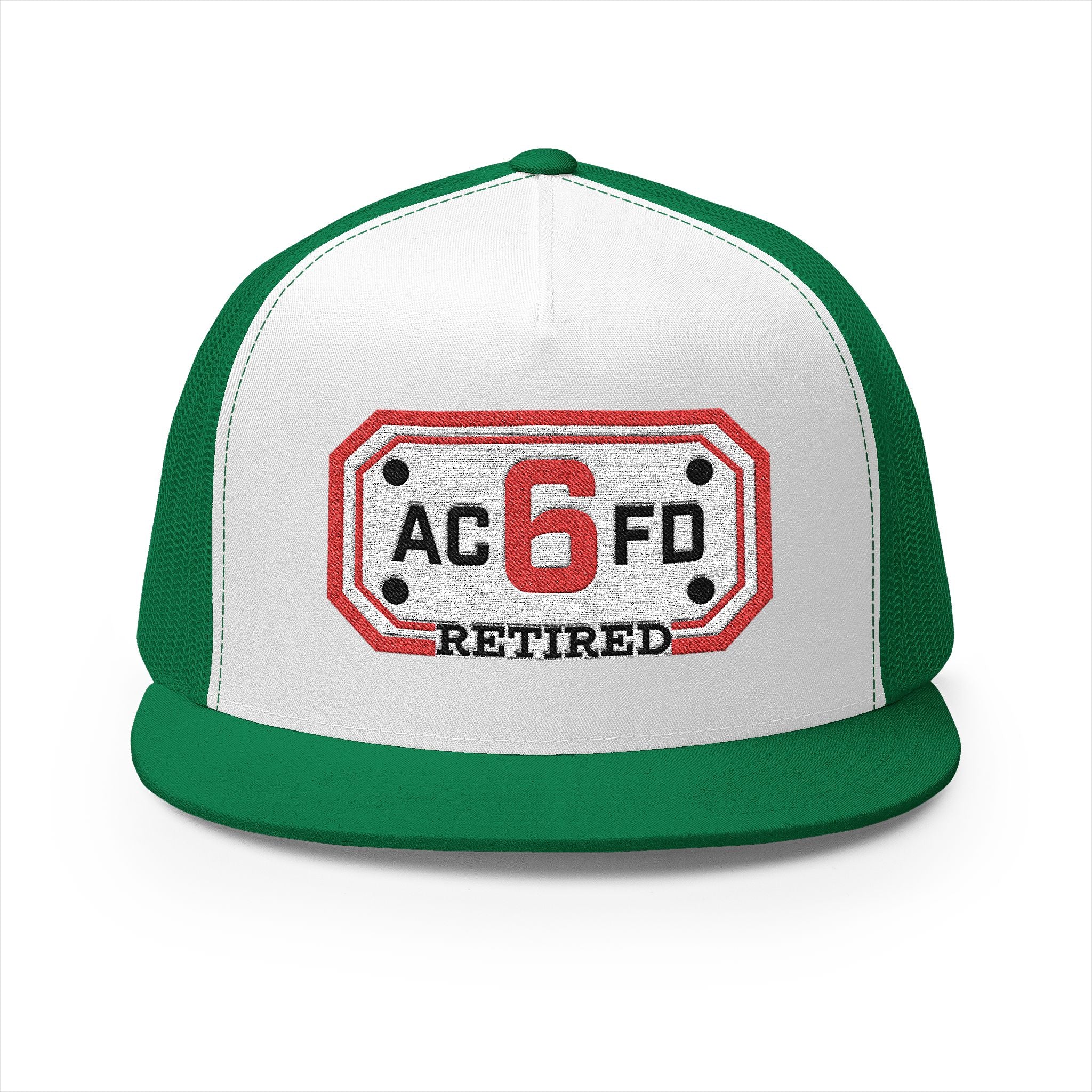 Retired Arlington Engine 6 - 5 Panel Trucker Cap (Embroidery)