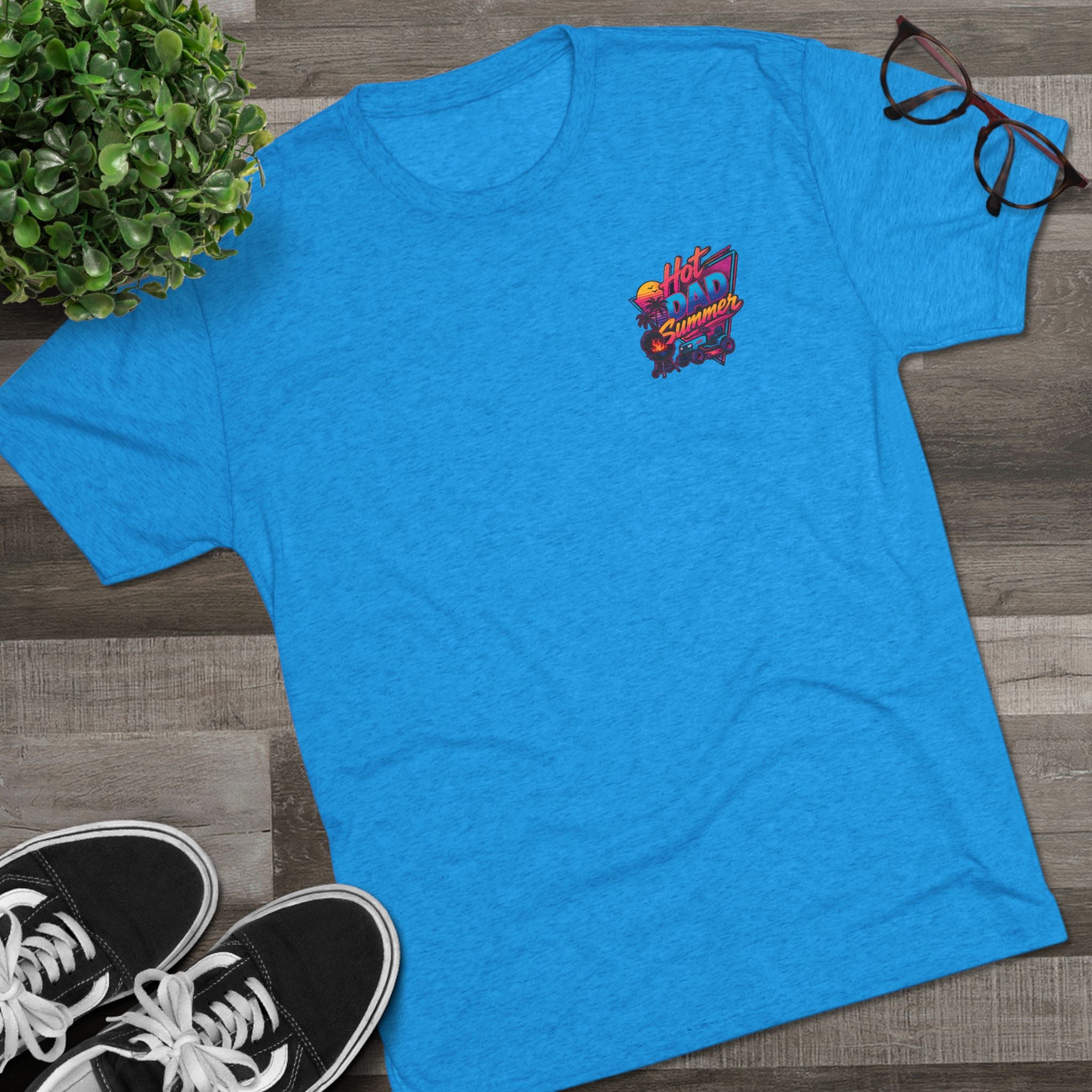 Hot Dad Summer Rock Shirt - NextLevel Tri-Blend Crew Tee