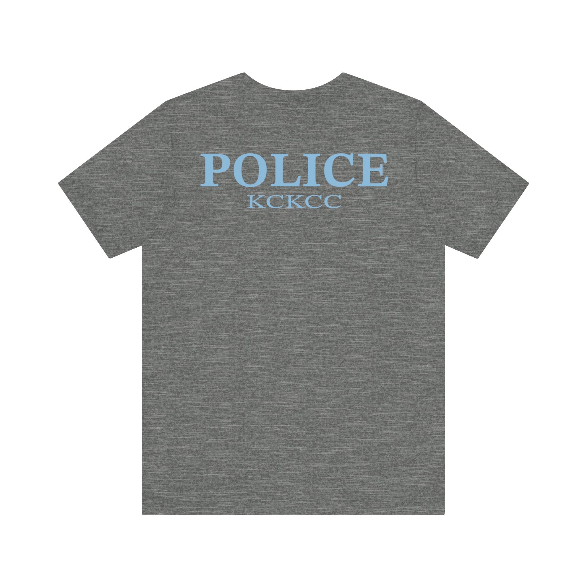 KCKCC Police Patch Color Blue Back - Unisex Jersey Short Sleeve Tee