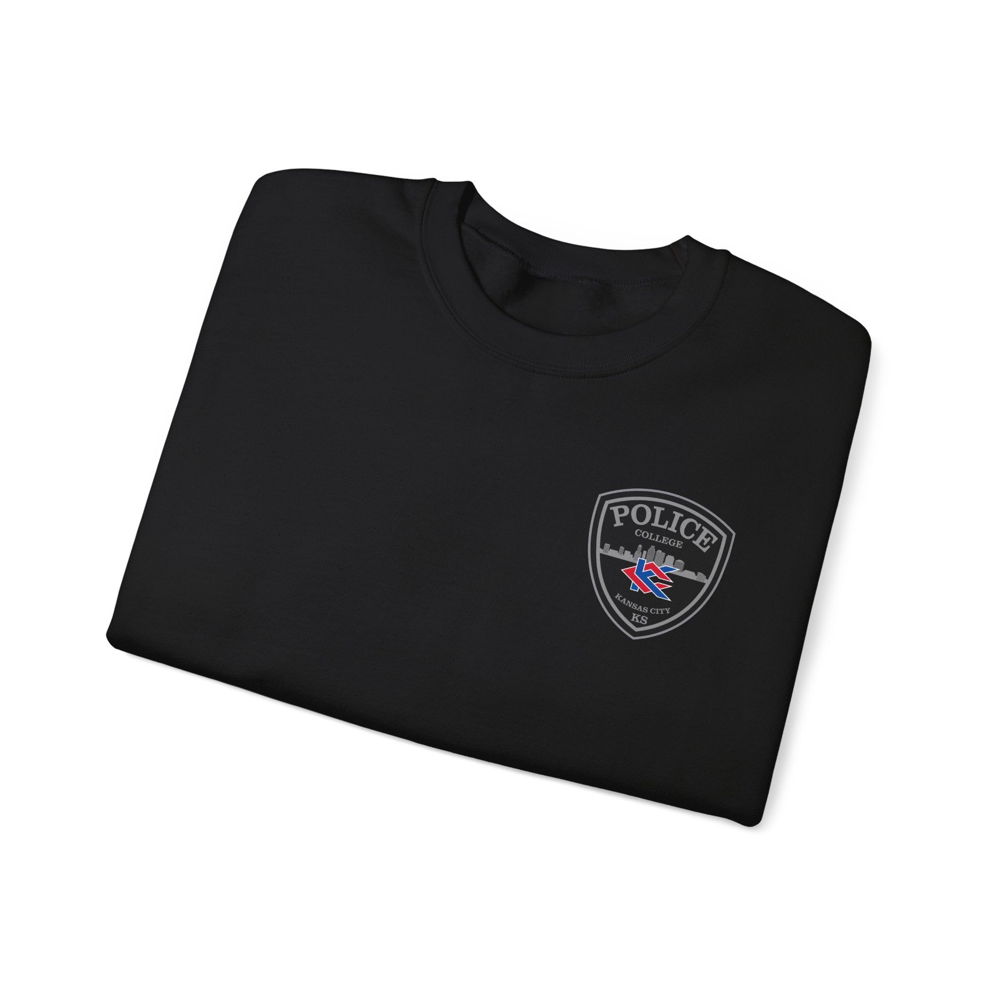 Kansas City College Police Patch Grey - Unisex Heavy Blend™ Crewneck Sweatshirt