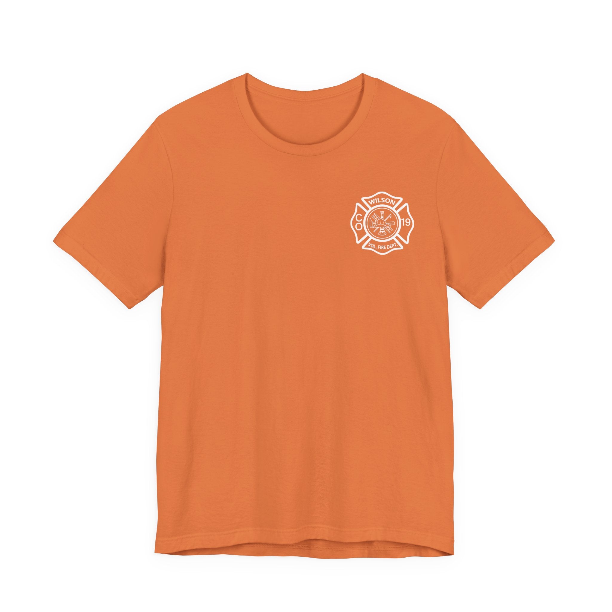 WVFC FD Logo wht Redline Flag wht- Unisex Jersey Short Sleeve Tee
