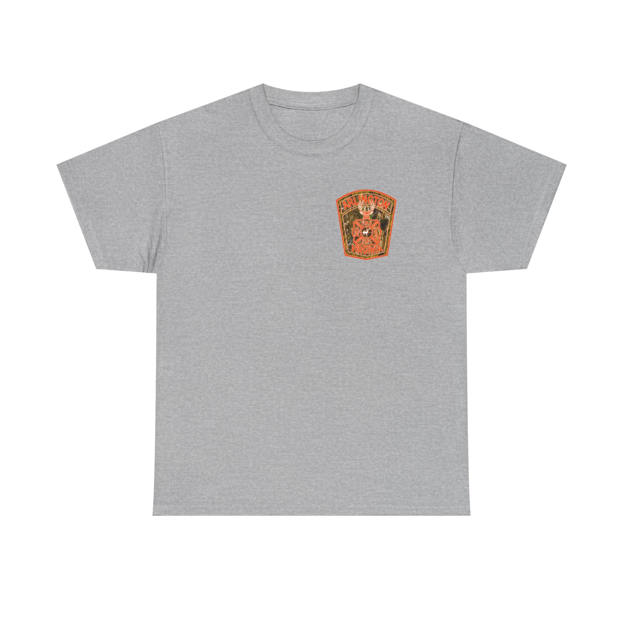 Heavy Cotton Unisex Tee - Arlington Camo Deer Hunter