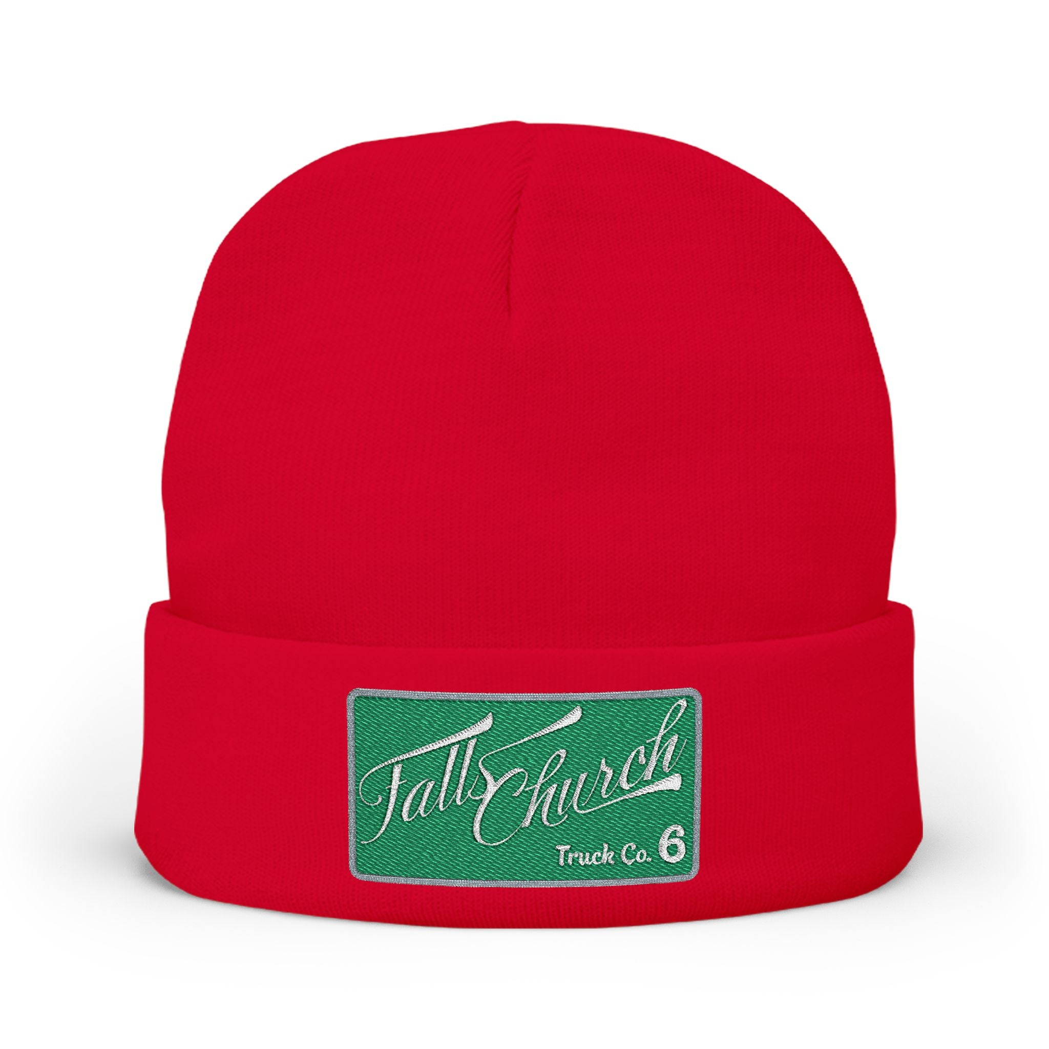 Arlington Falls Church Truck 6 Green - Knit Beanie (Embroidery)