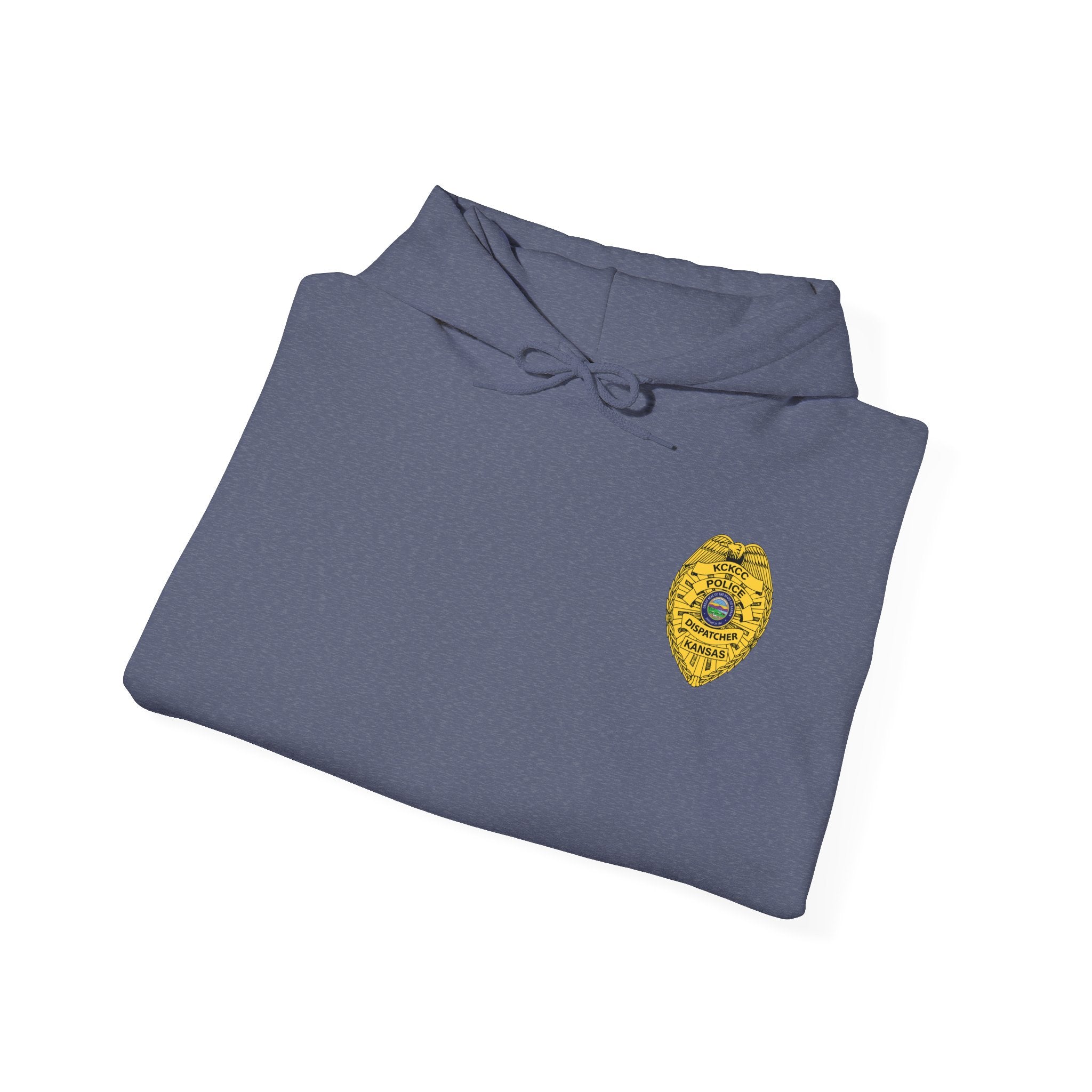 Kansas City College Police Dispatcher Badge - Unisex Heavy Blend™ Hooded Sweatshirt