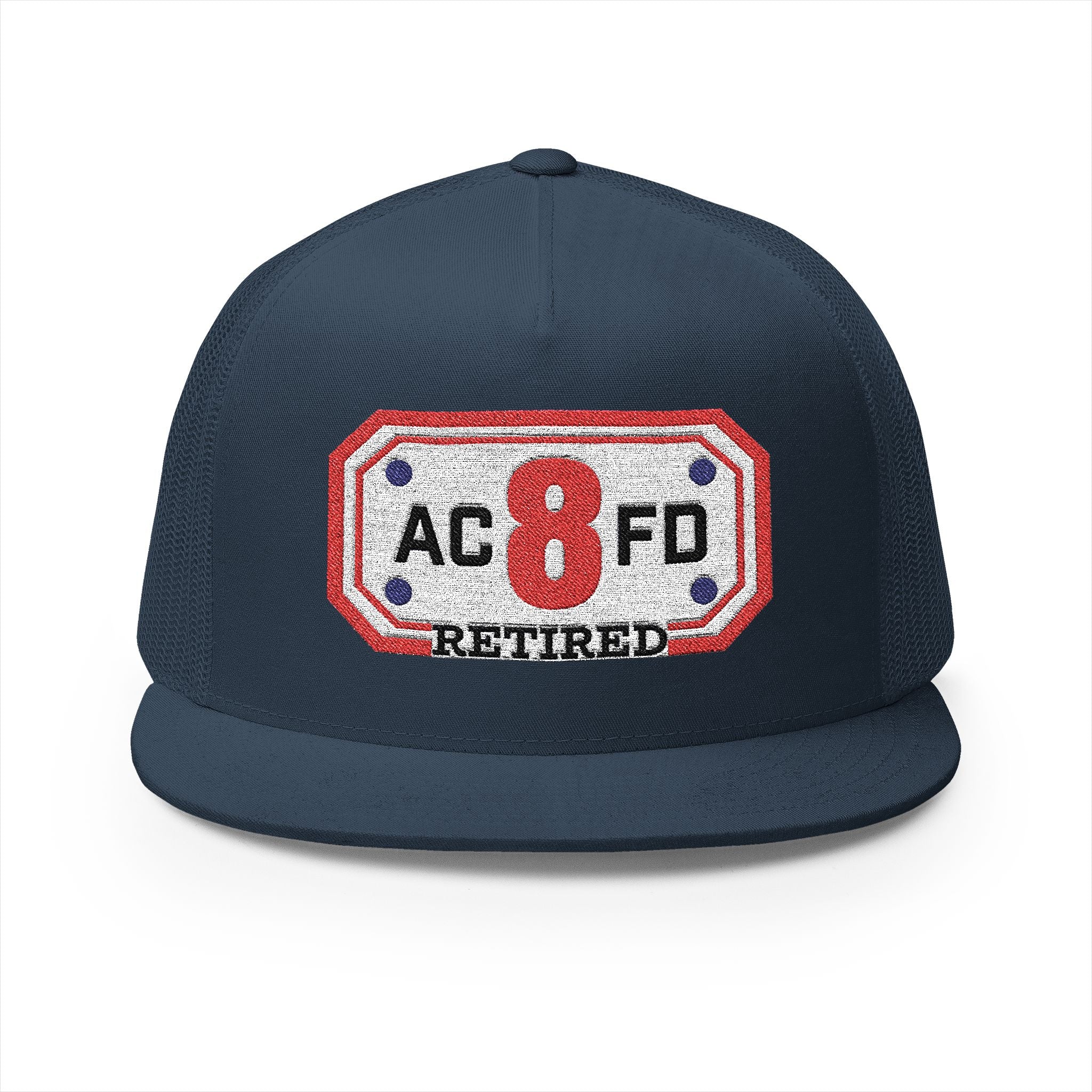 Retired Arlington Engine 8 - 5 Panel Trucker Cap (Embroidery)