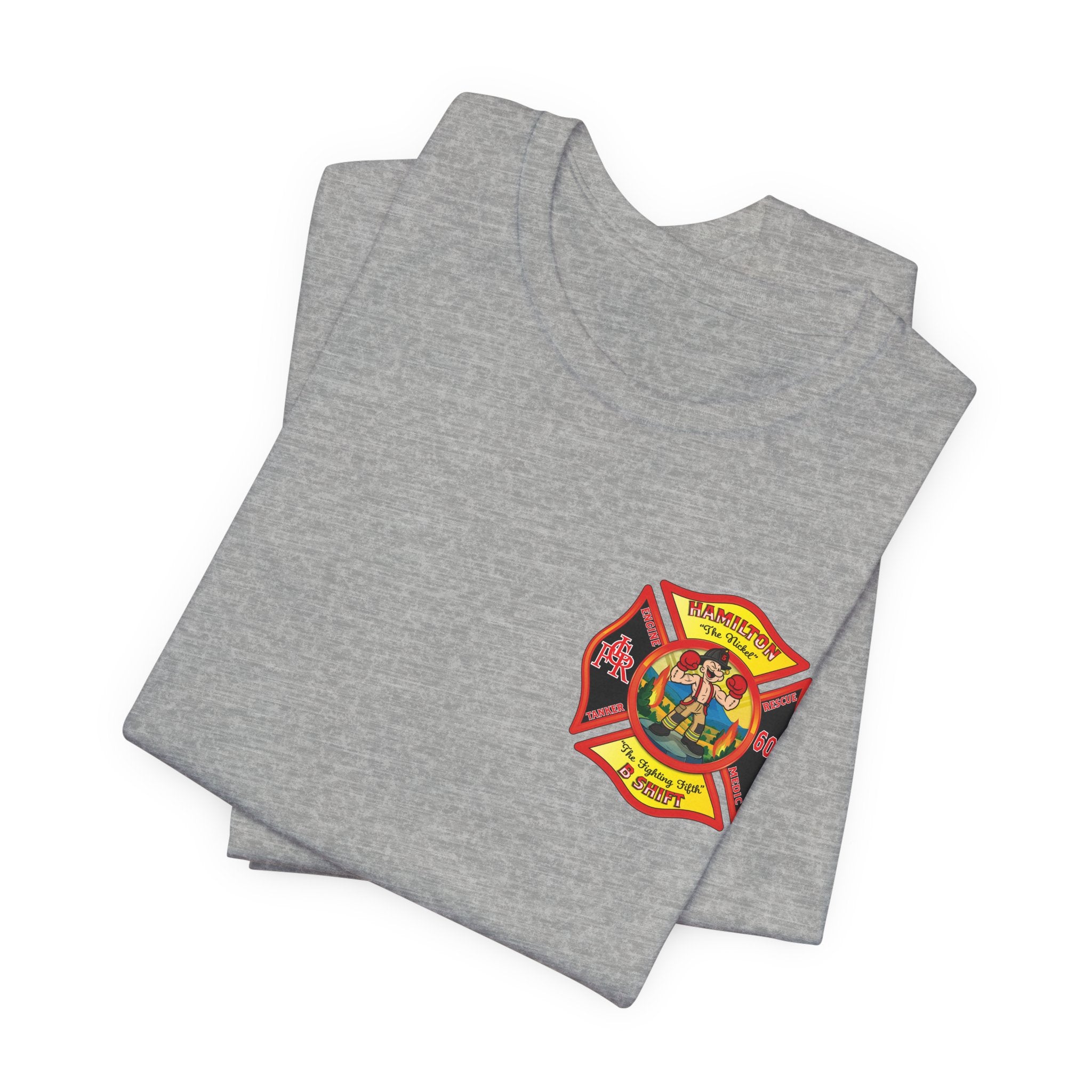 (Bigger Chest logo) LCFR Hamilton Station 5 version 4 Nickel Back- Bella+Canvas Soft Unisex Tee