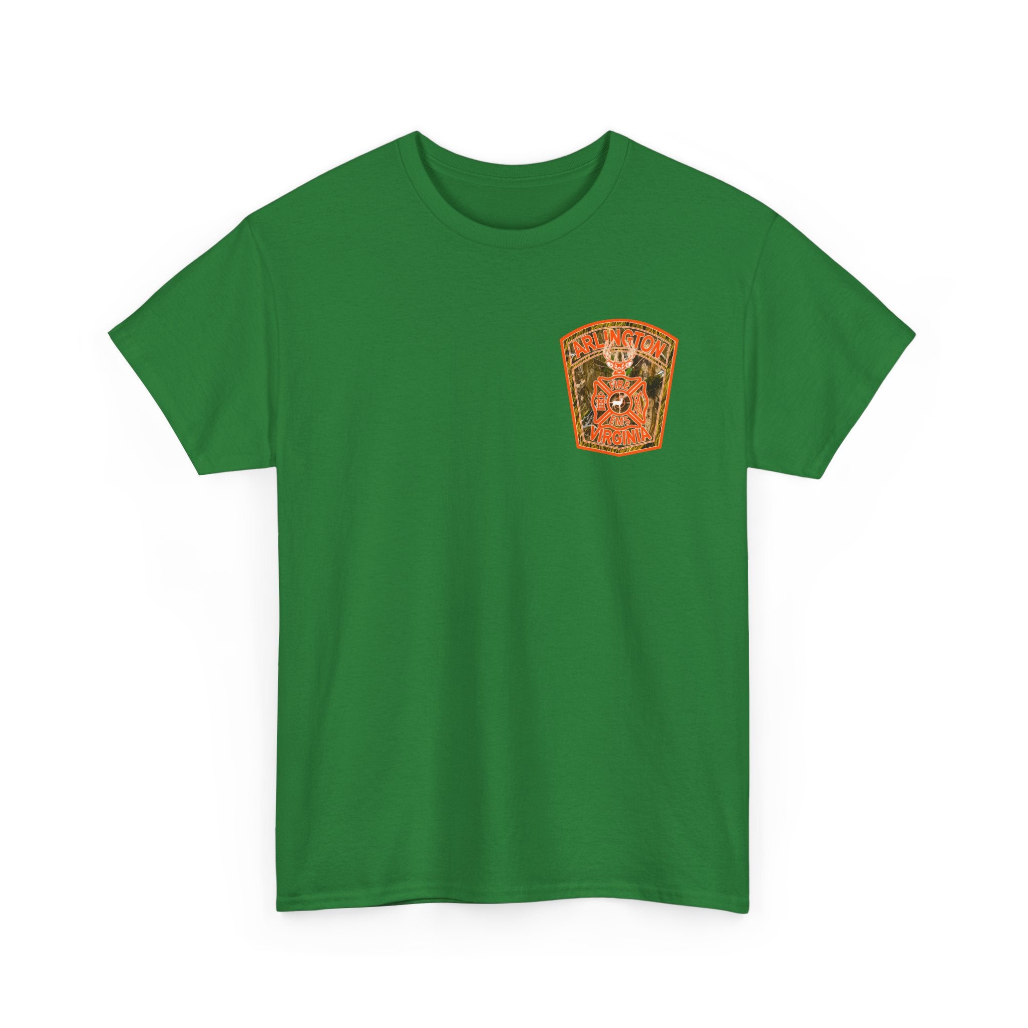 Heavy Cotton Unisex Tee - Arlington Camo Deer Hunter