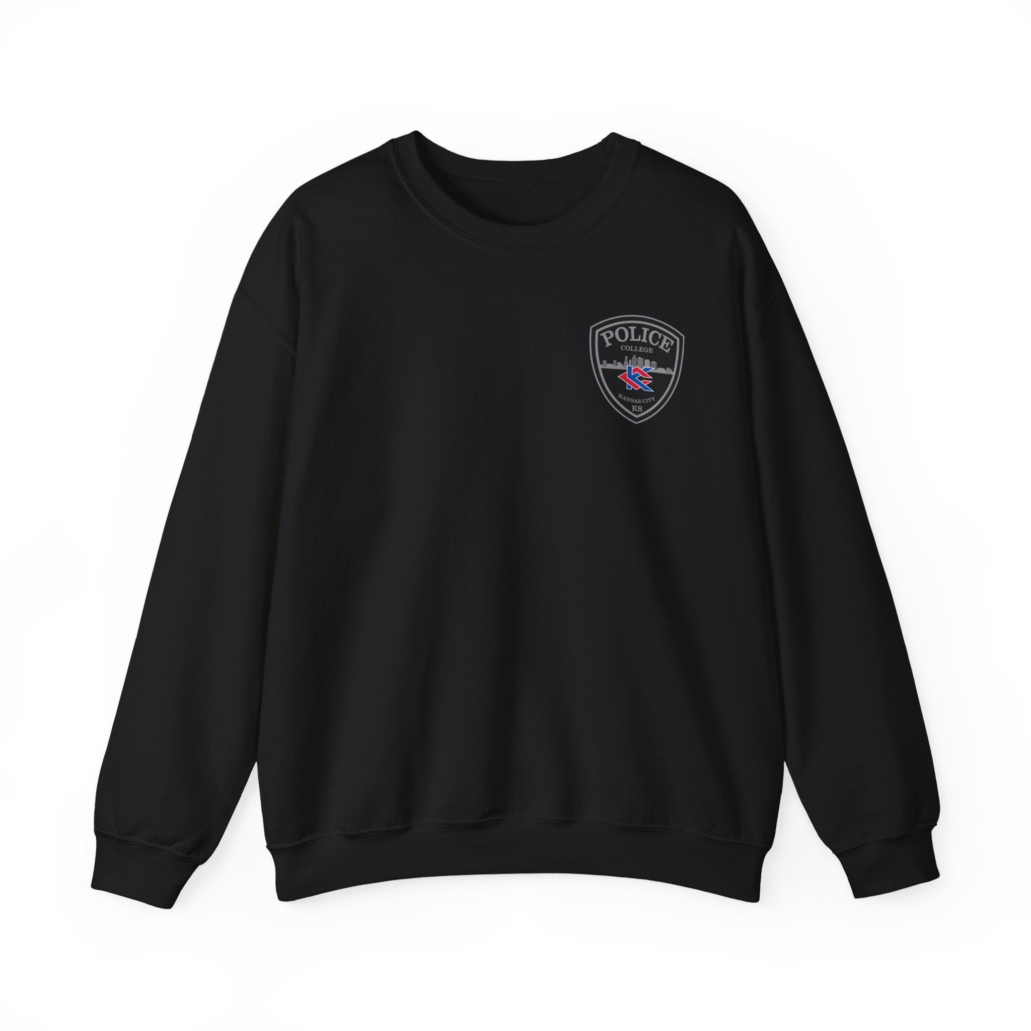 Kansas City College Police Patch Grey - Unisex Heavy Blend™ Crewneck Sweatshirt
