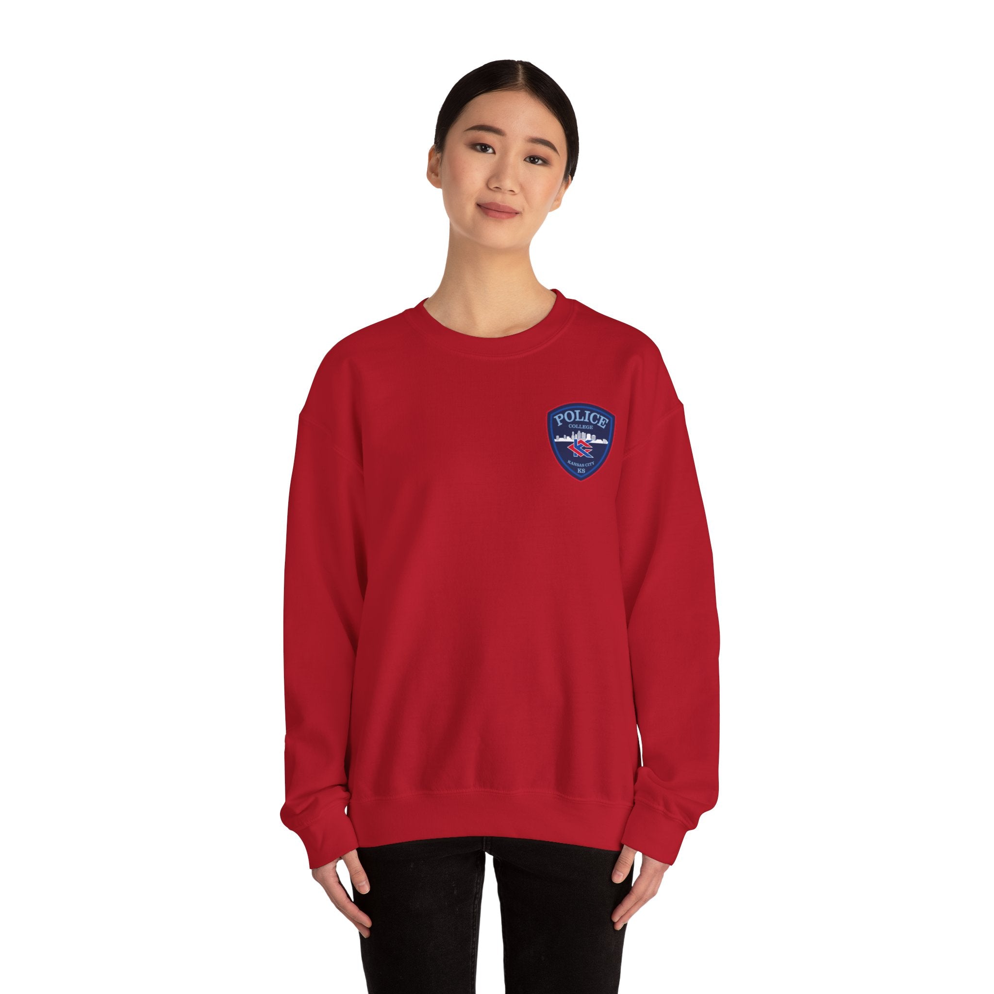 Kansas City College Police Blue Patch - Unisex Heavy Blend™ Crewneck Sweatshirt