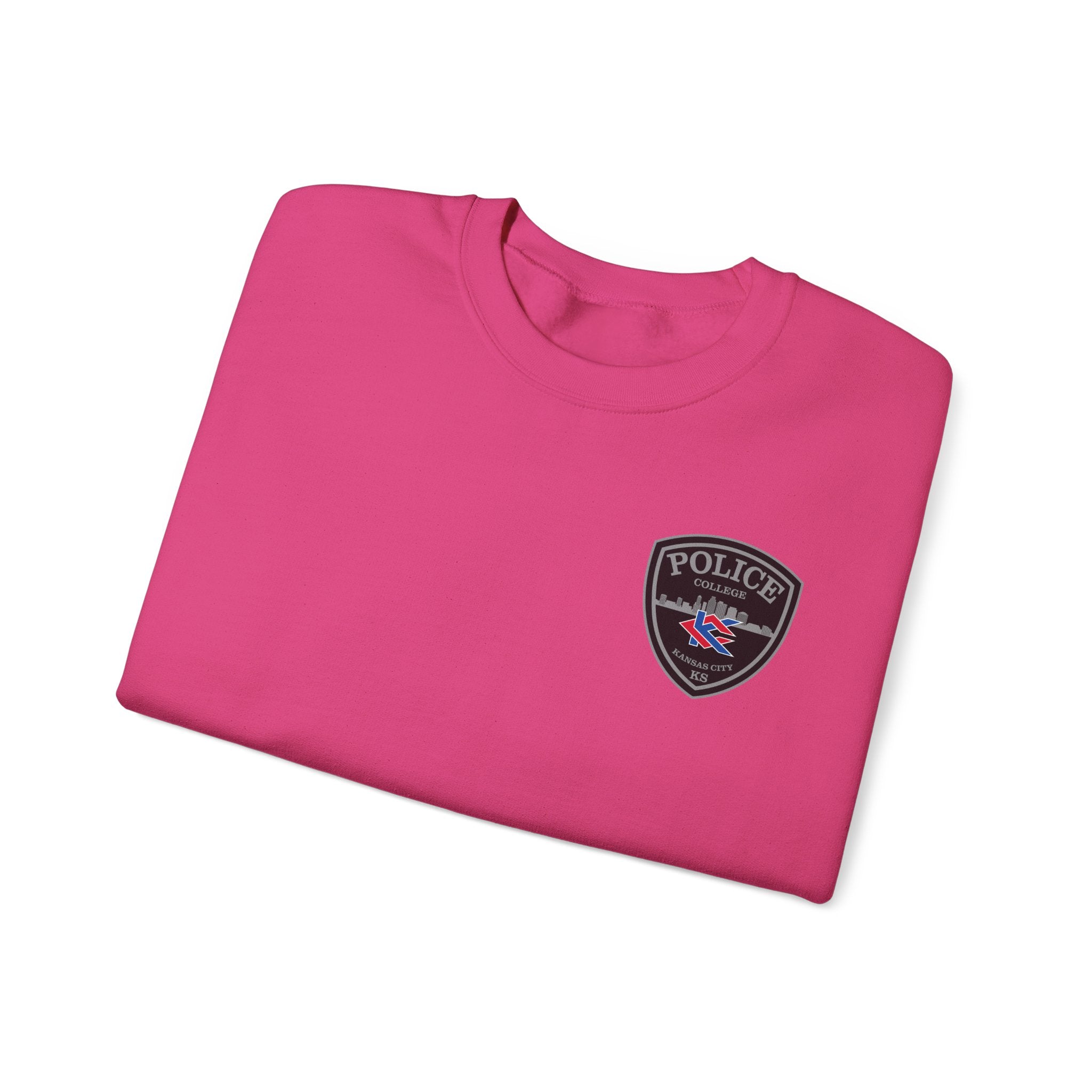 Kansas City College Police Patch Grey - Unisex Heavy Blend™ Crewneck Sweatshirt