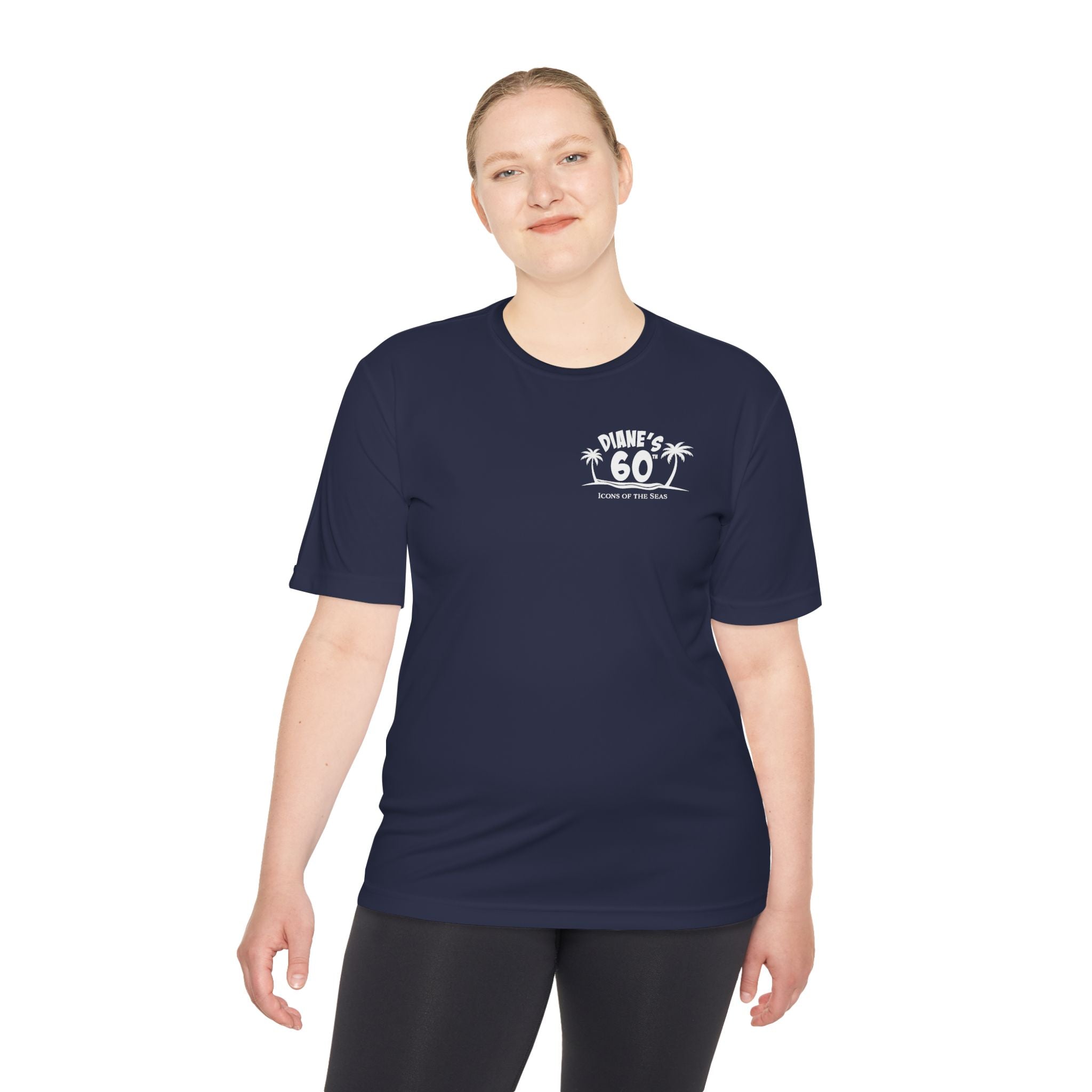 Diane Birthday Cruise White Text- Unisex Moisture Wicking Tee