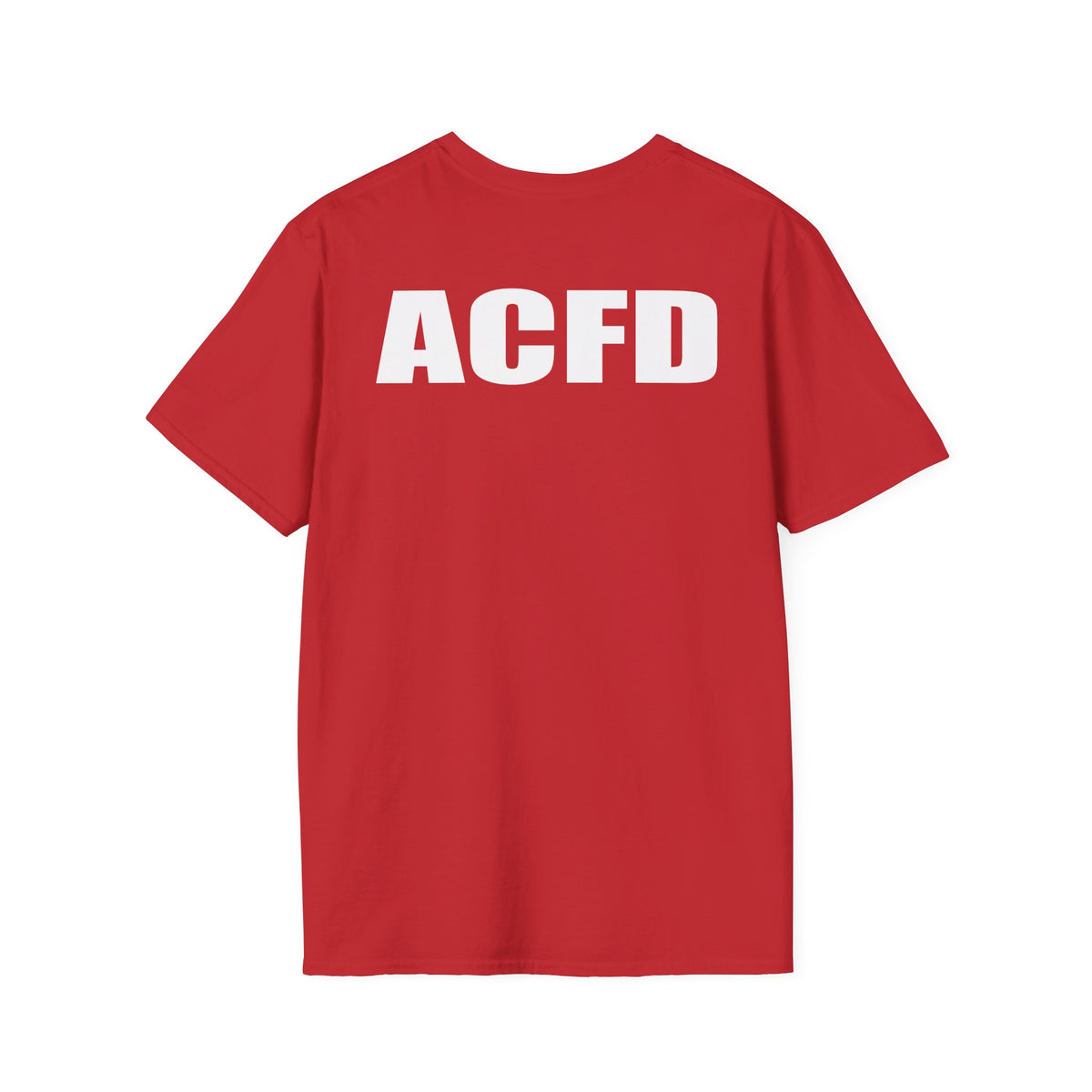 Station 3 Rhino Logo Firefighter Back - Gildan Soft Cotton Softstyle T-Shirt