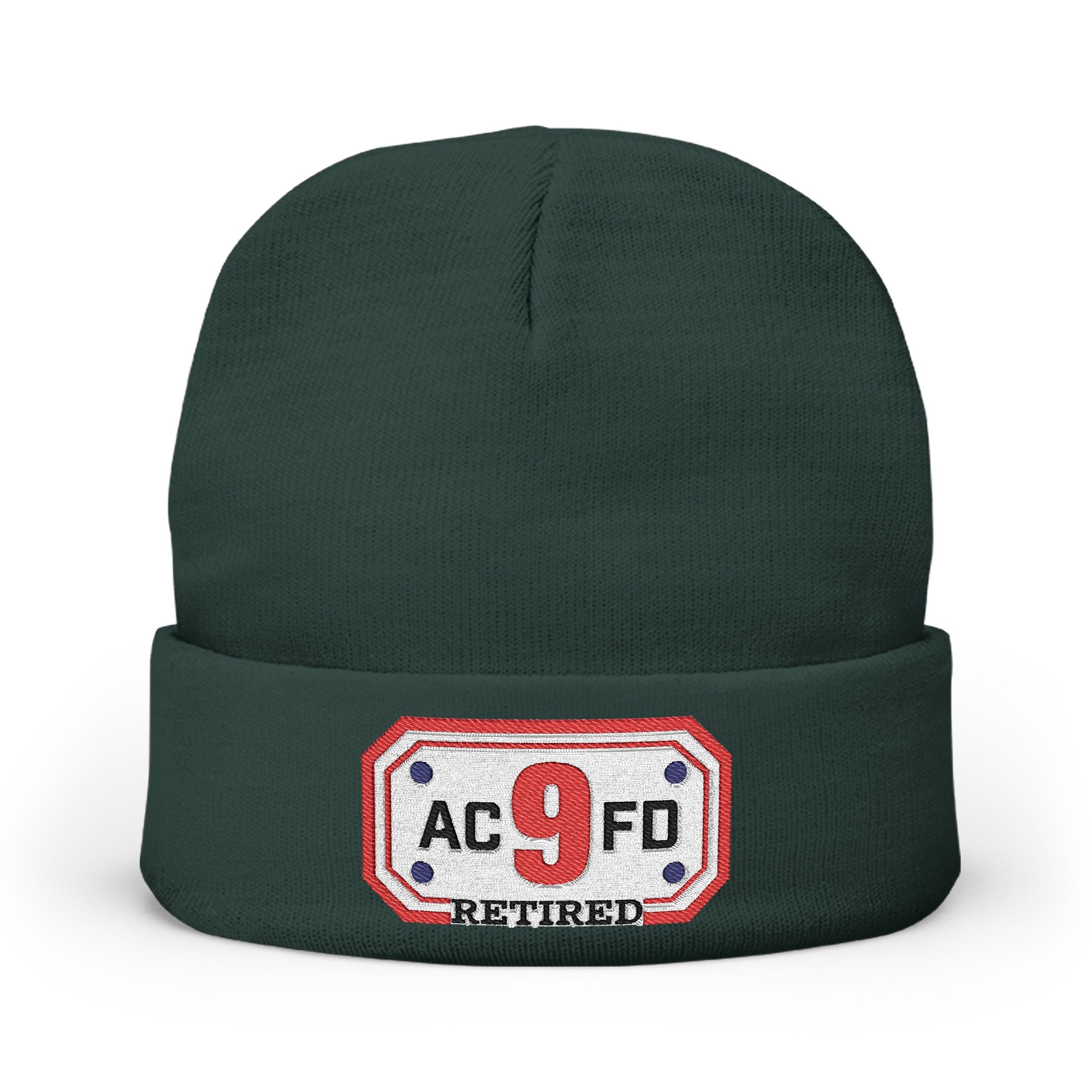 Retired Arlington Engine 9 - Knit Beanie (Embroidery)