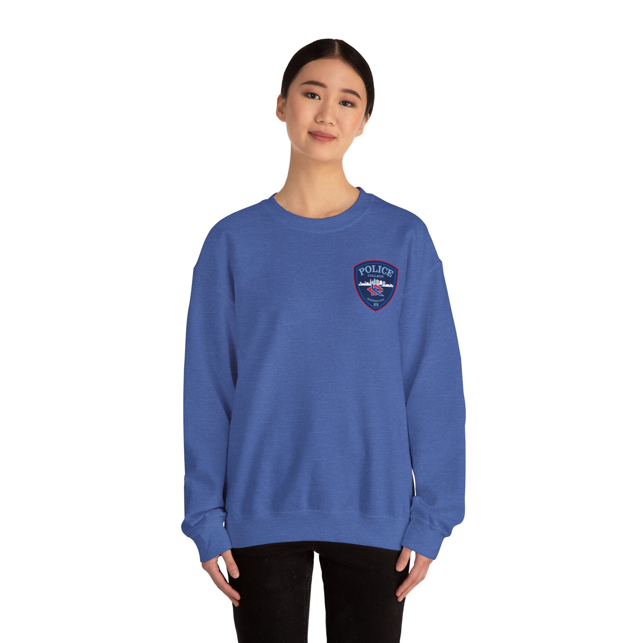 Kansas City College Police Blue Patch - Unisex Heavy Blend™ Crewneck Sweatshirt