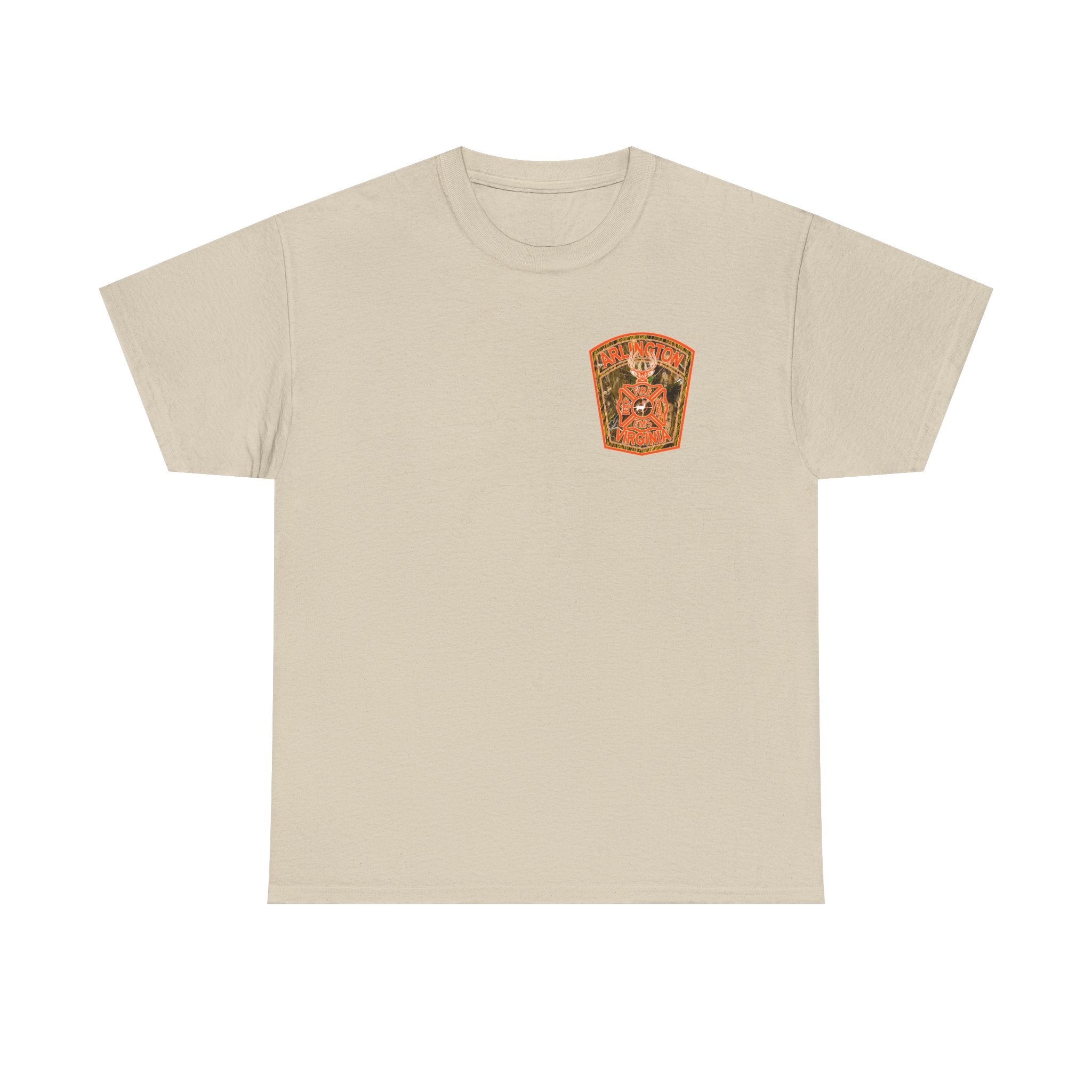 Heavy Cotton Unisex Tee - Arlington Camo Deer Hunter
